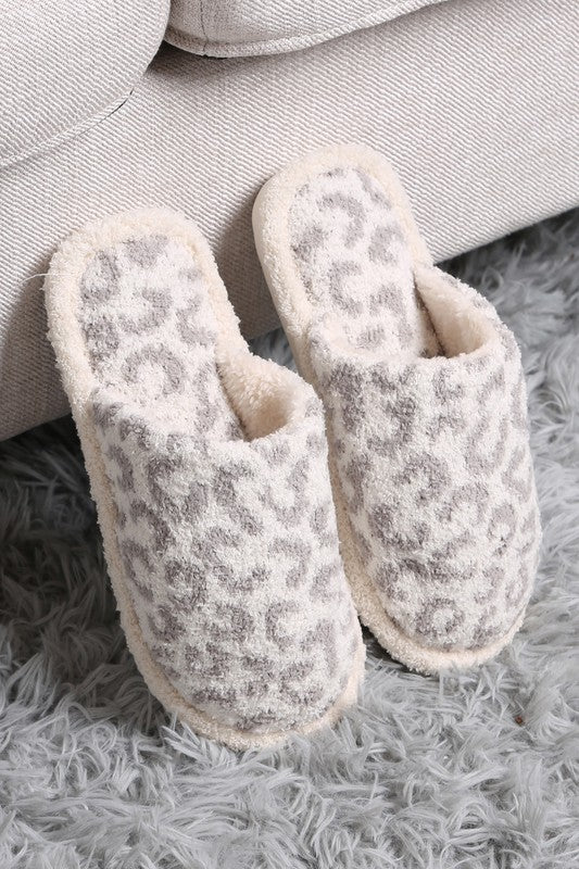 Leopard Print Indoor Slippers