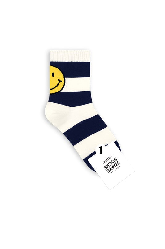 Smiley Striped Socks