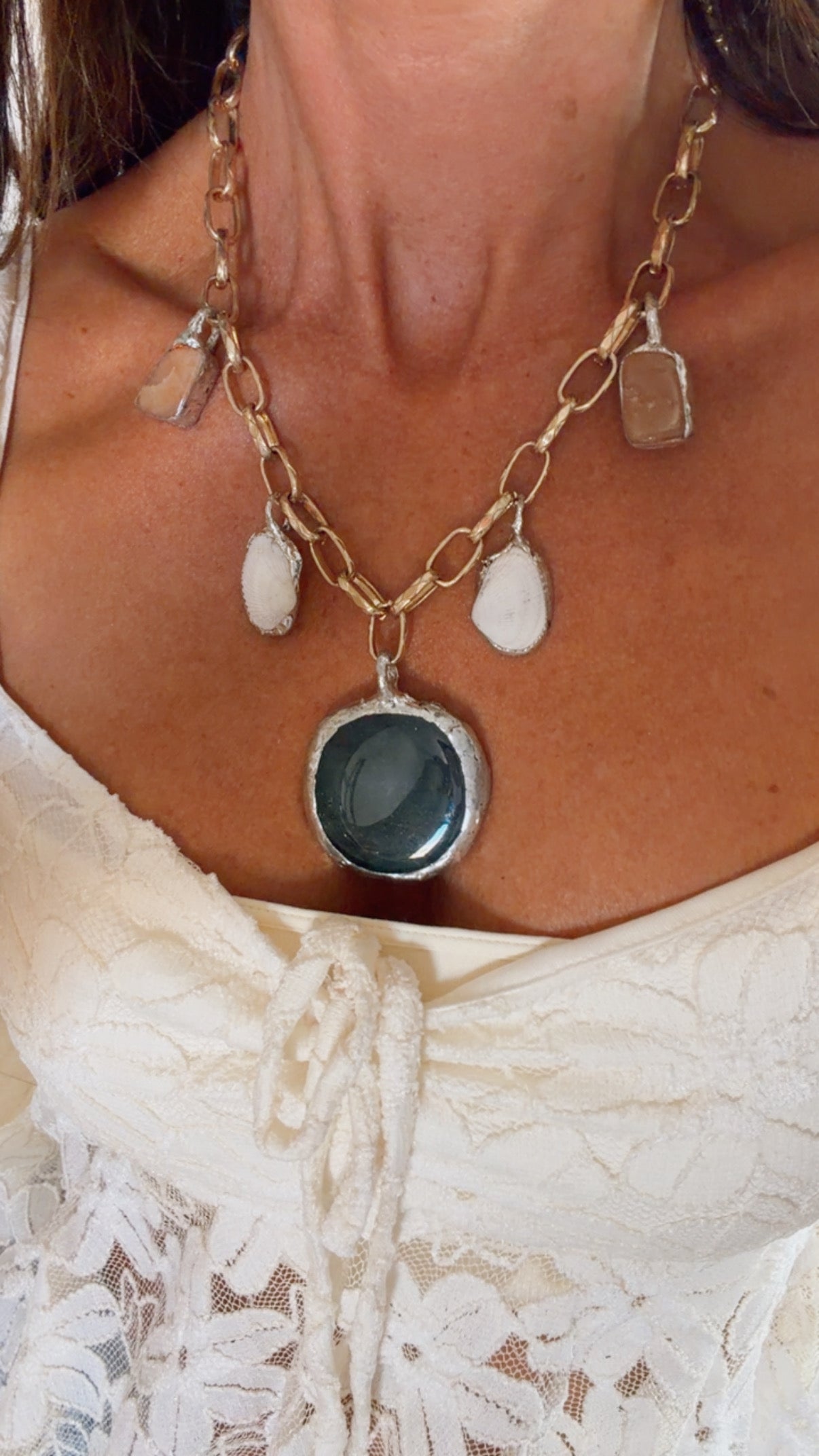 Canyons + Sea Charm Necklace