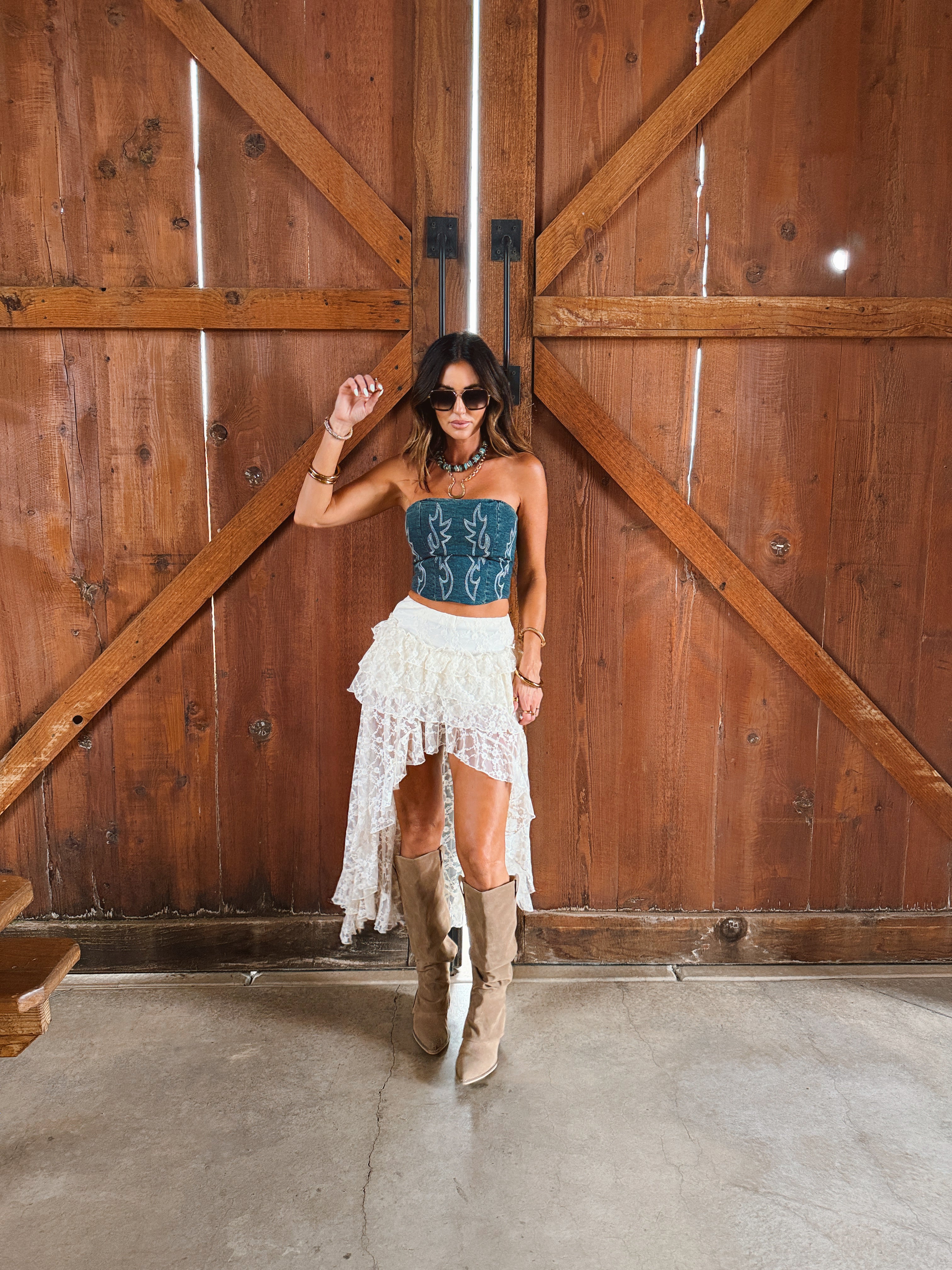 Prairie Lace Maxi Skirt