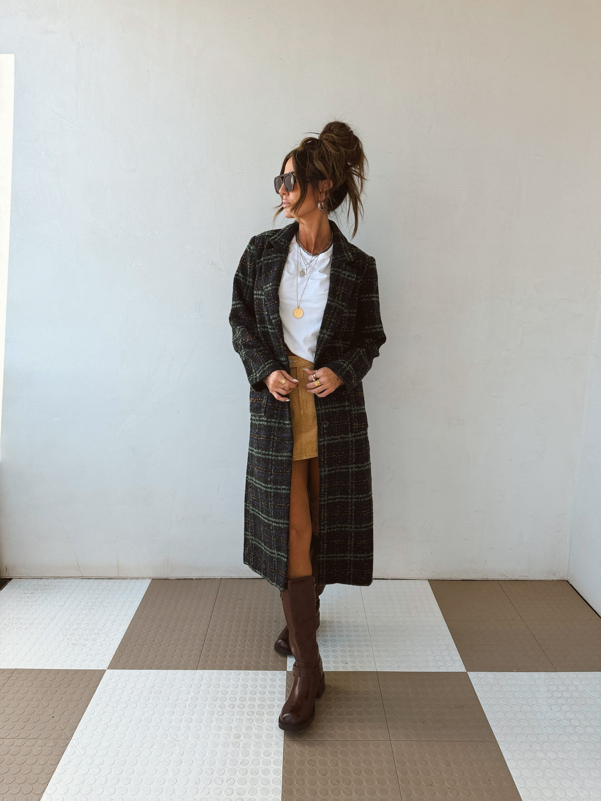 Highland Plaid Coat