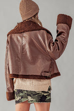 Load image into Gallery viewer, Dove Leather Bomber Jacket
