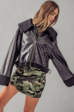 Load image into Gallery viewer, Dove Leather Bomber Jacket
