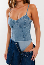 Load image into Gallery viewer, The Bluebird Denim Bodysuit
