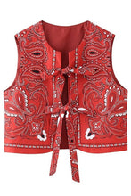 Load image into Gallery viewer, Paisley Bow Vest
