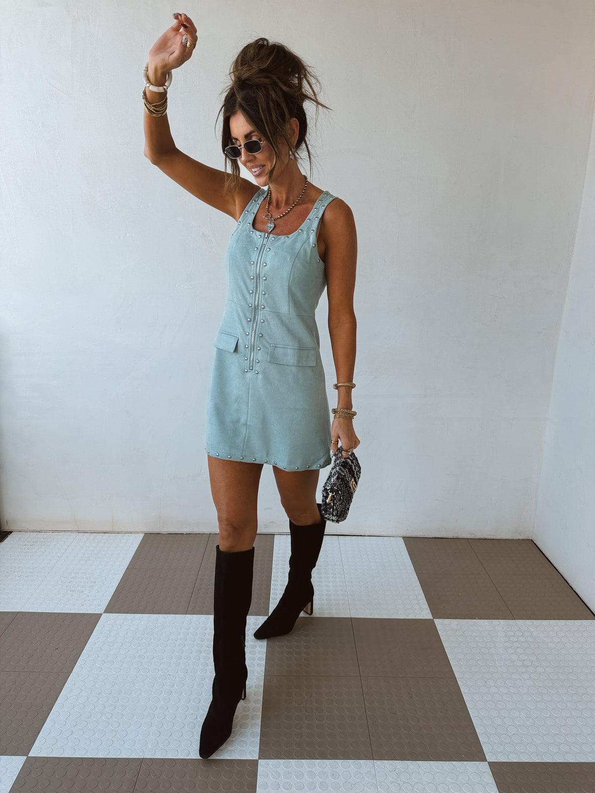 Blue Steele Mini Dress
