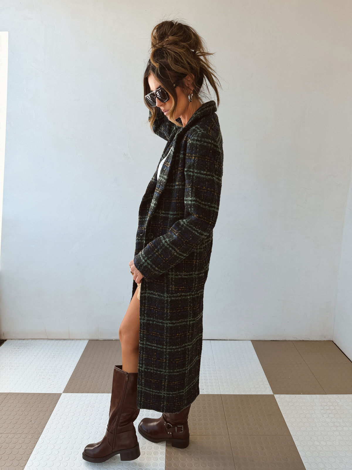 Highland Plaid Coat