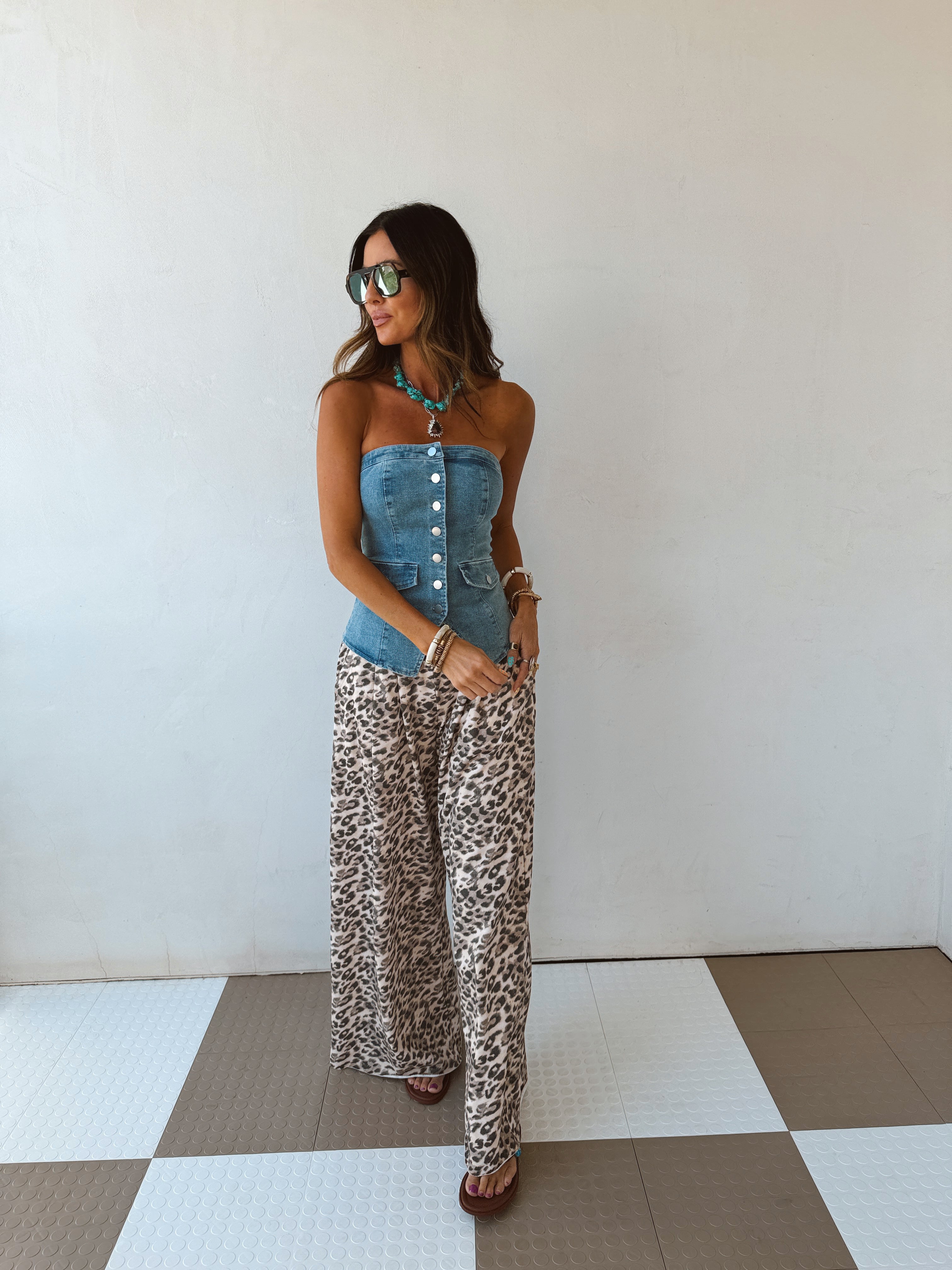 Verano Denim Tube Top