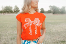 Load image into Gallery viewer, Holiday Red Bow Graphic Tee
