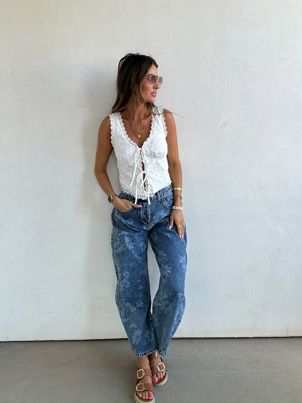 Day To Day Floral Jeans