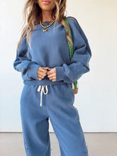 Load image into Gallery viewer, Varsity Sweat Set//Navy
