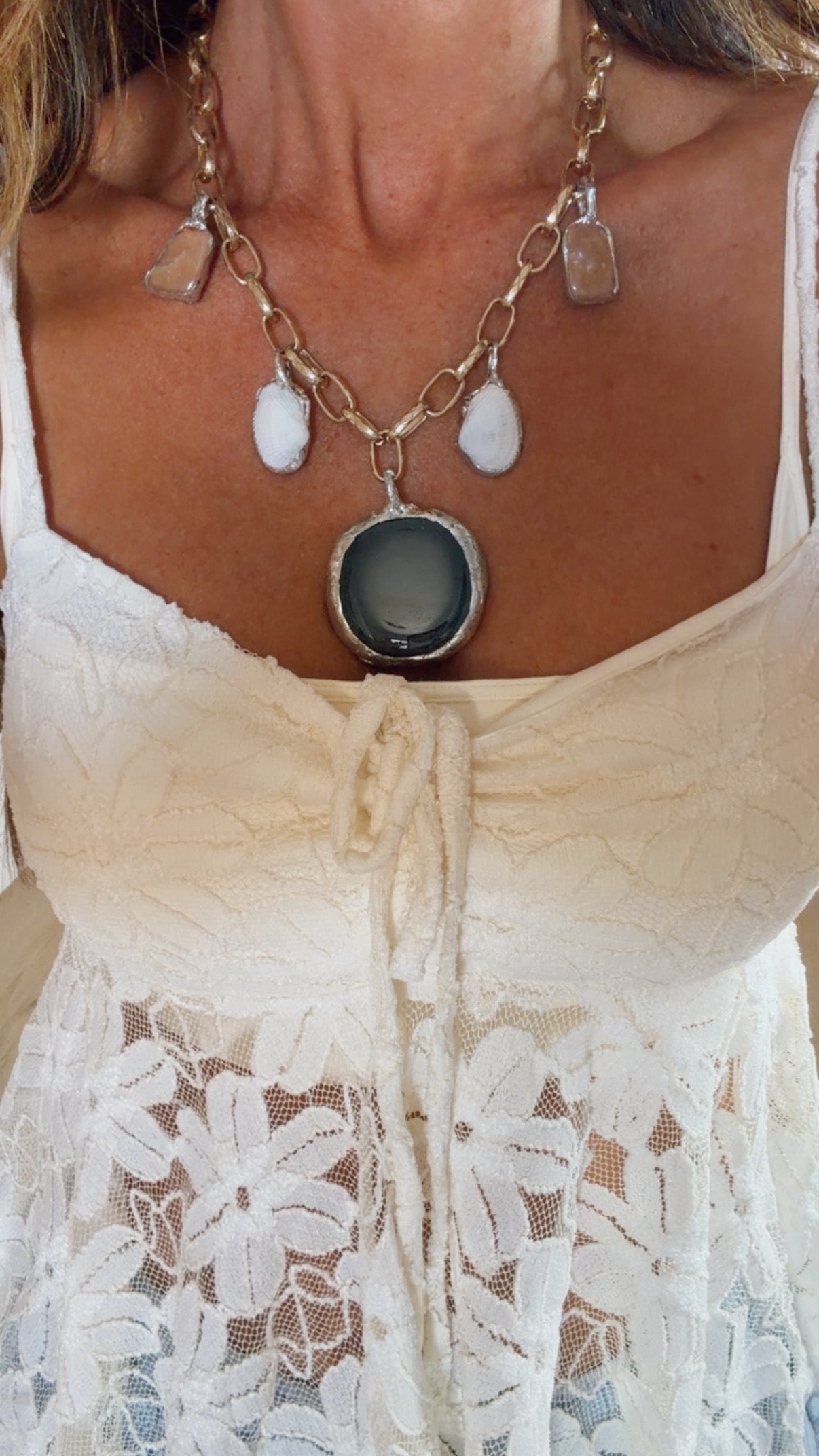Canyons + Sea Charm Necklace