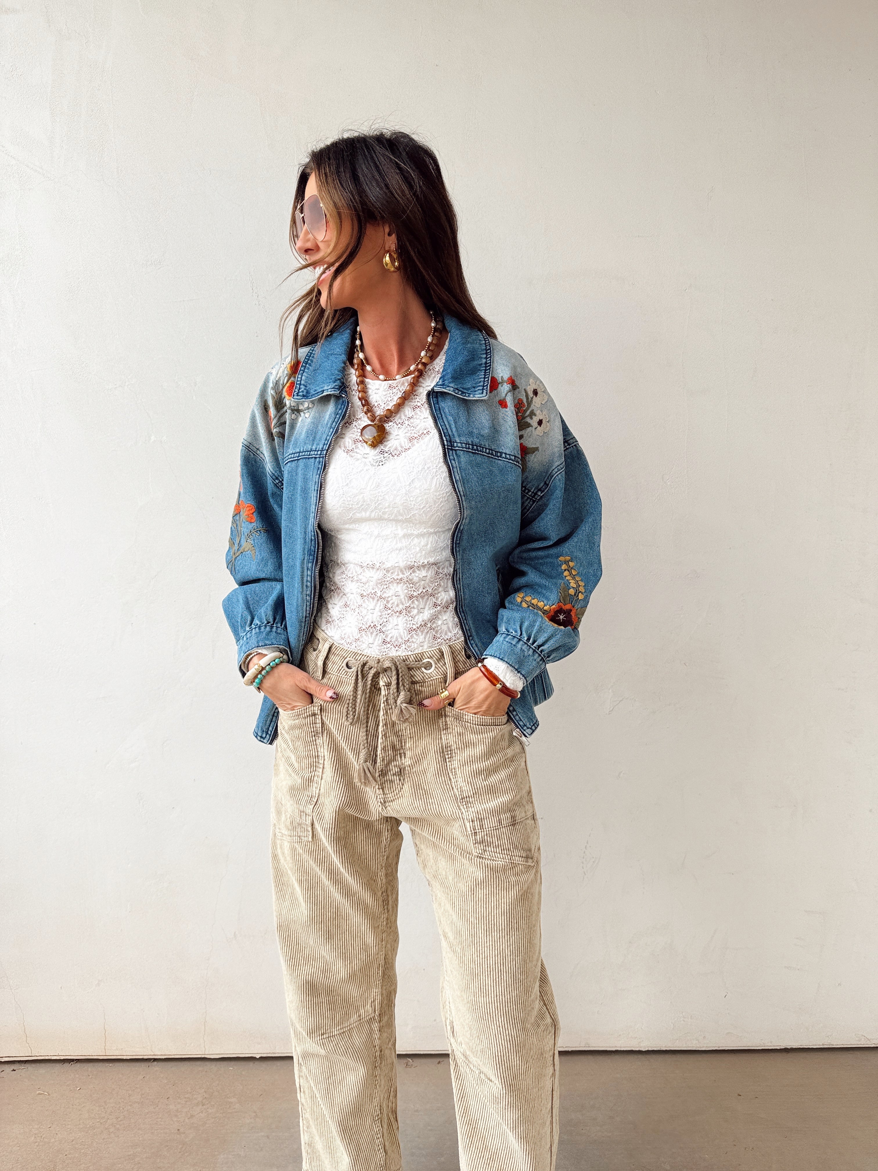 Birch Corduroy Barrel Pants