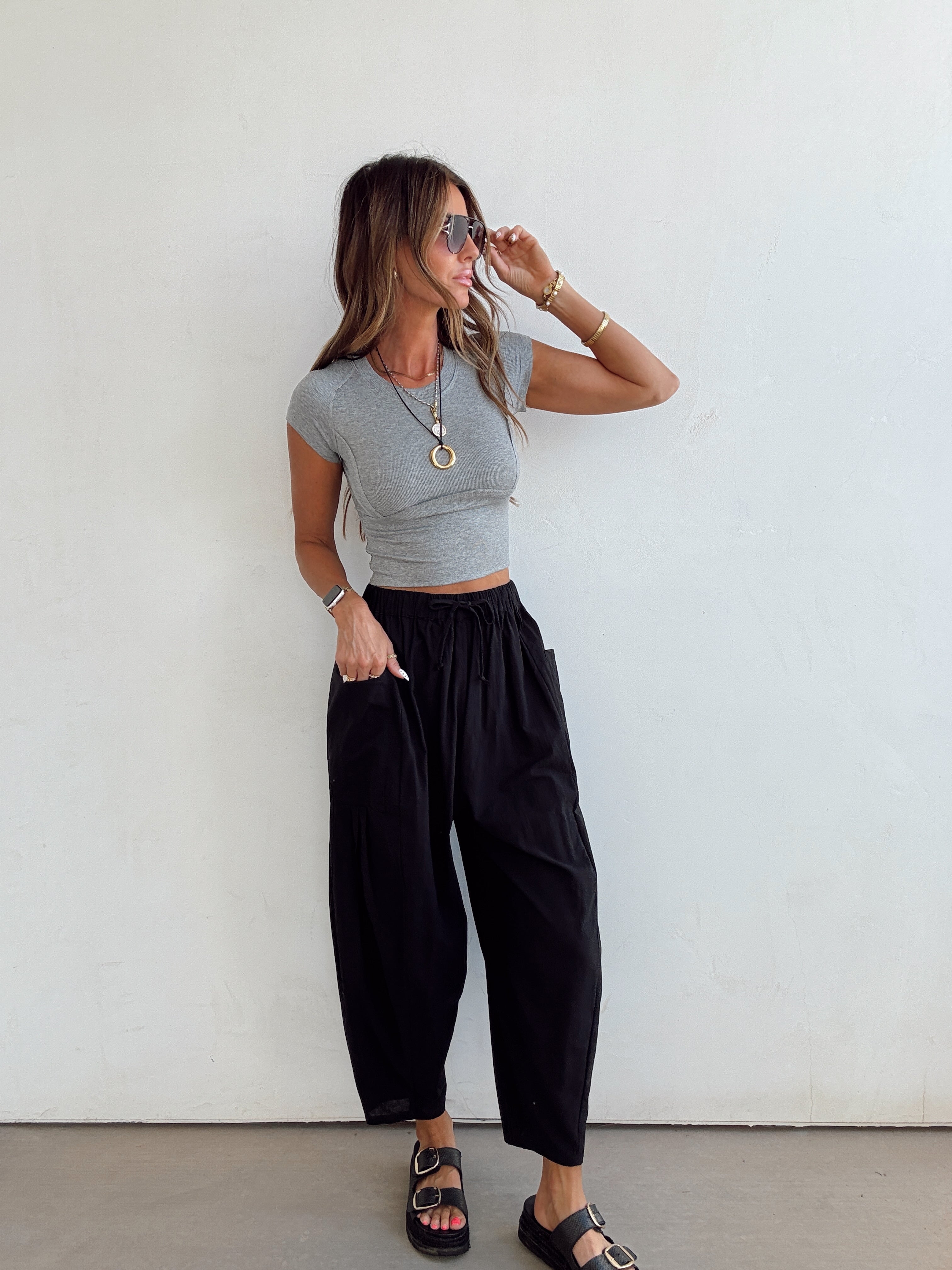 Hallie Top// Heather Gray