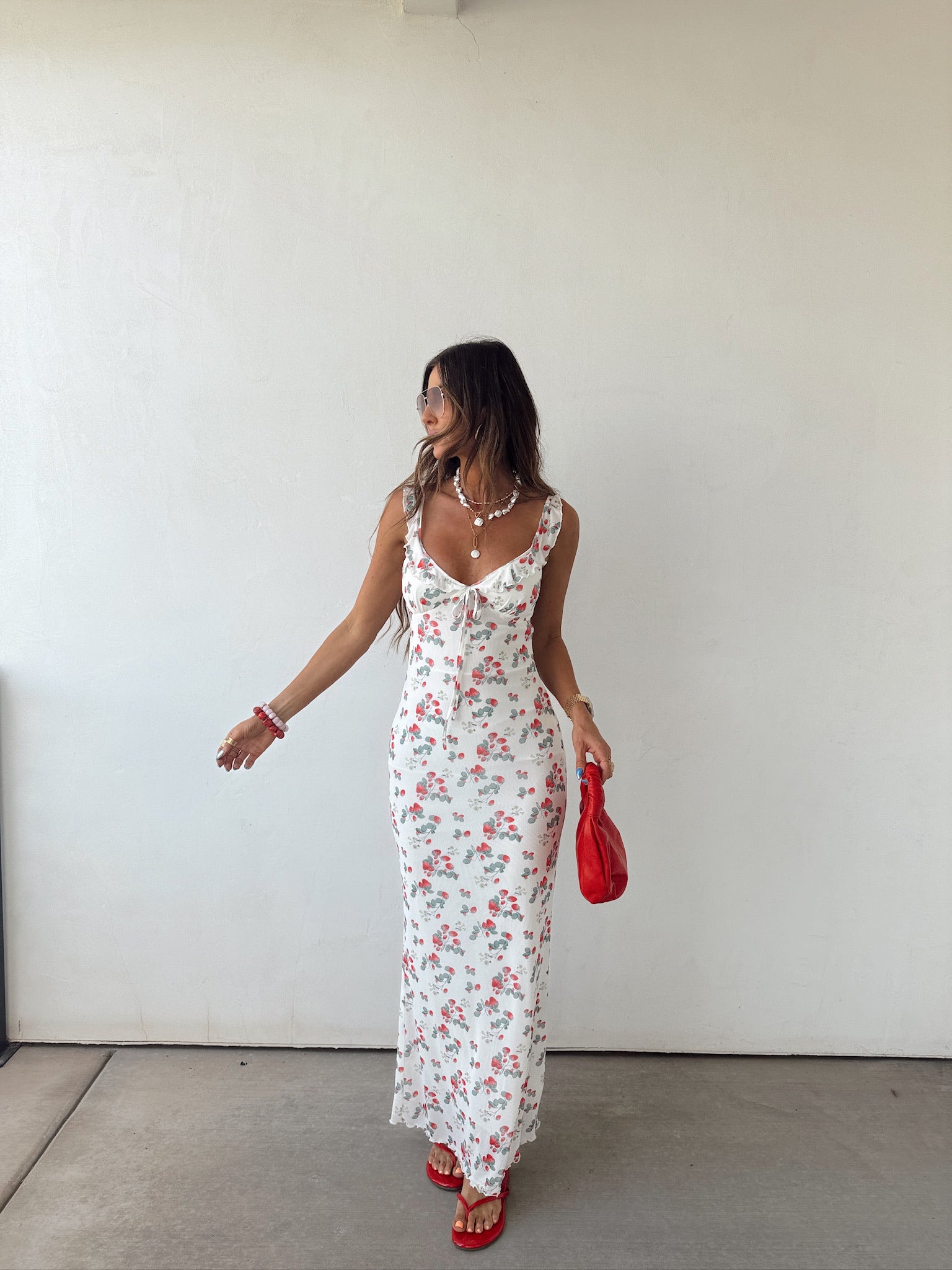 Strawberry Picking Maxi Dress