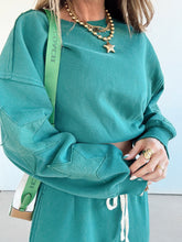 Load image into Gallery viewer, Varsity Sweat Set//Forest
