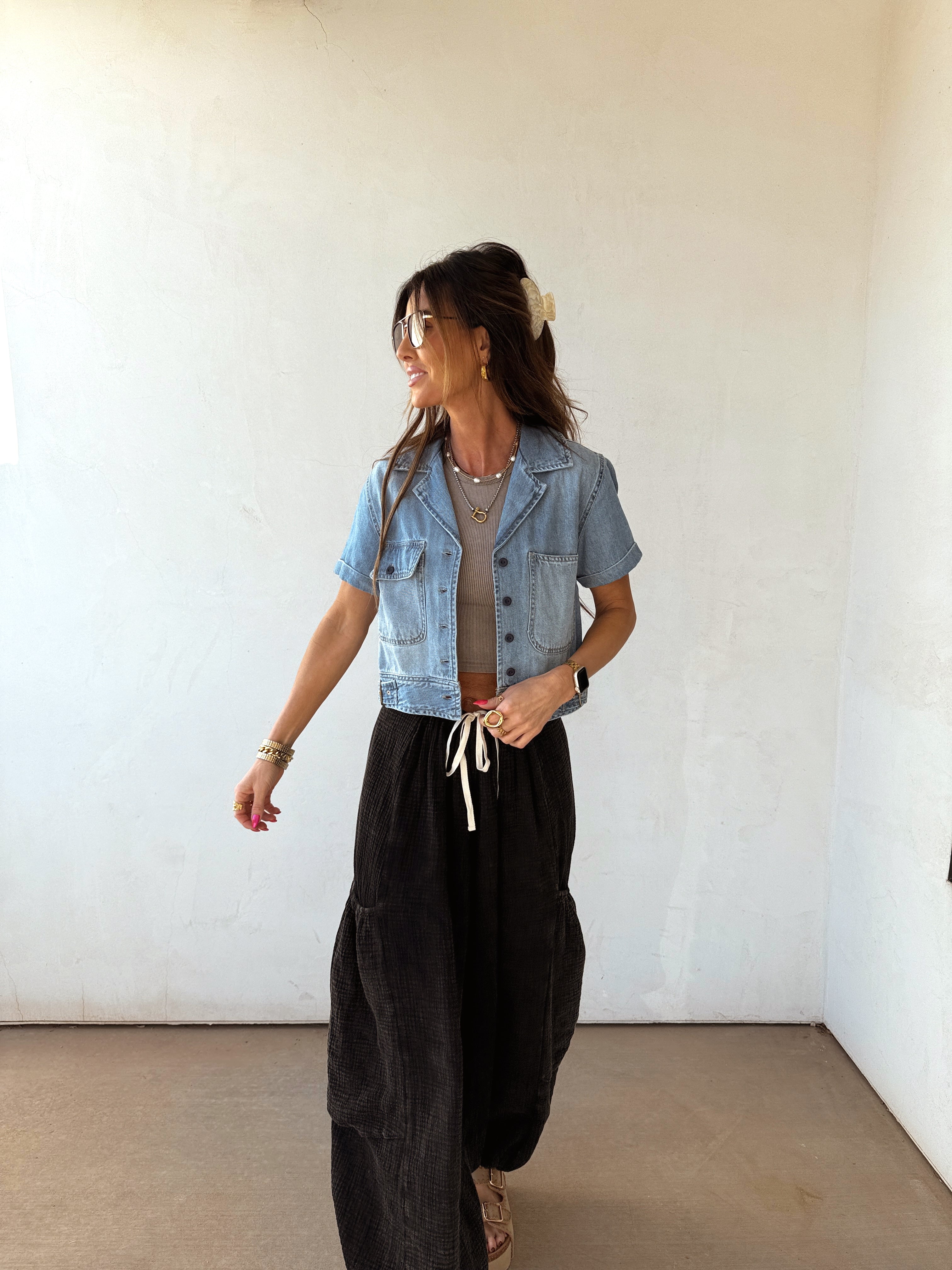 Easy Hour Denim Top