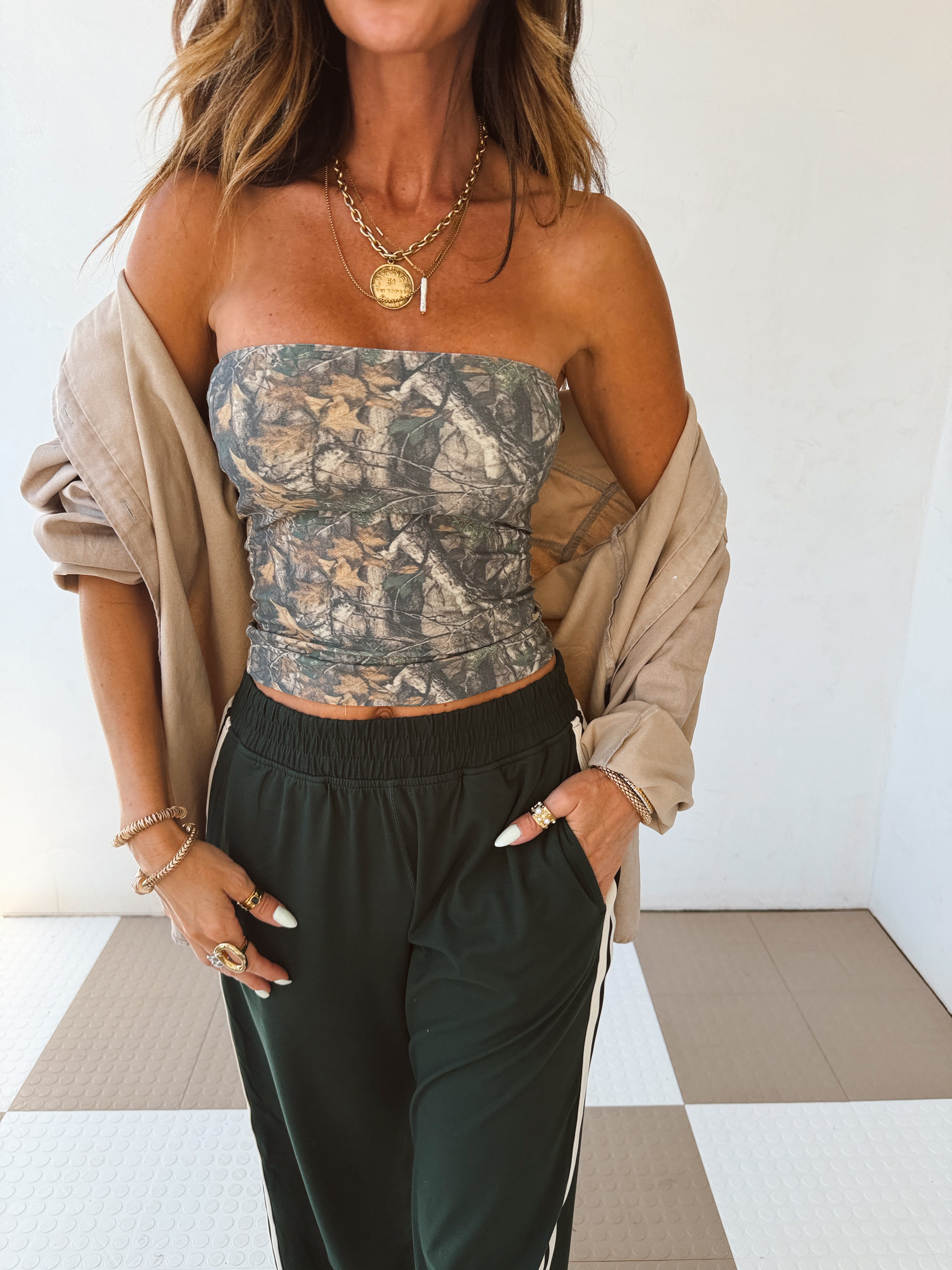 Woodland Camo Tube Top