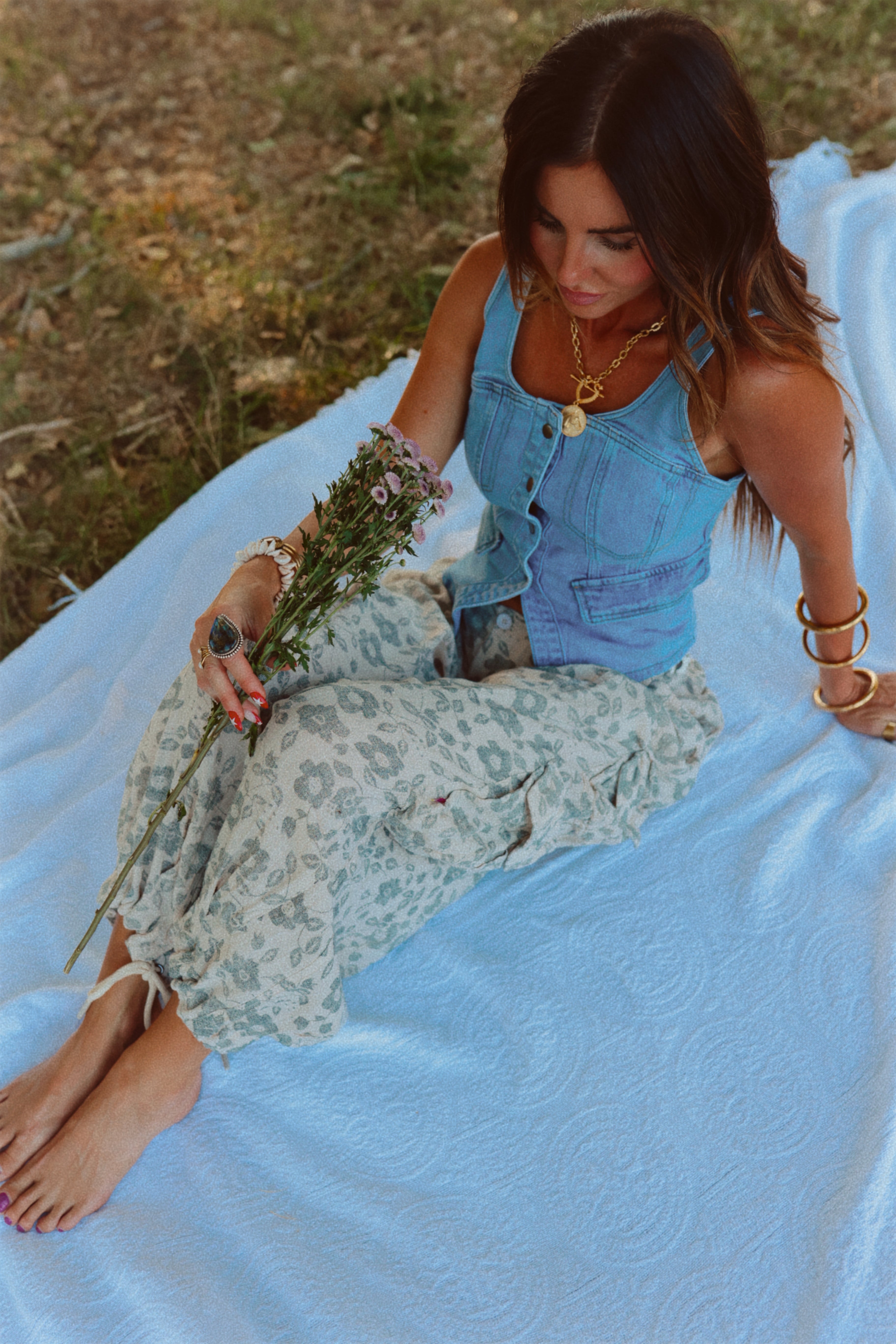 Stone Denim top