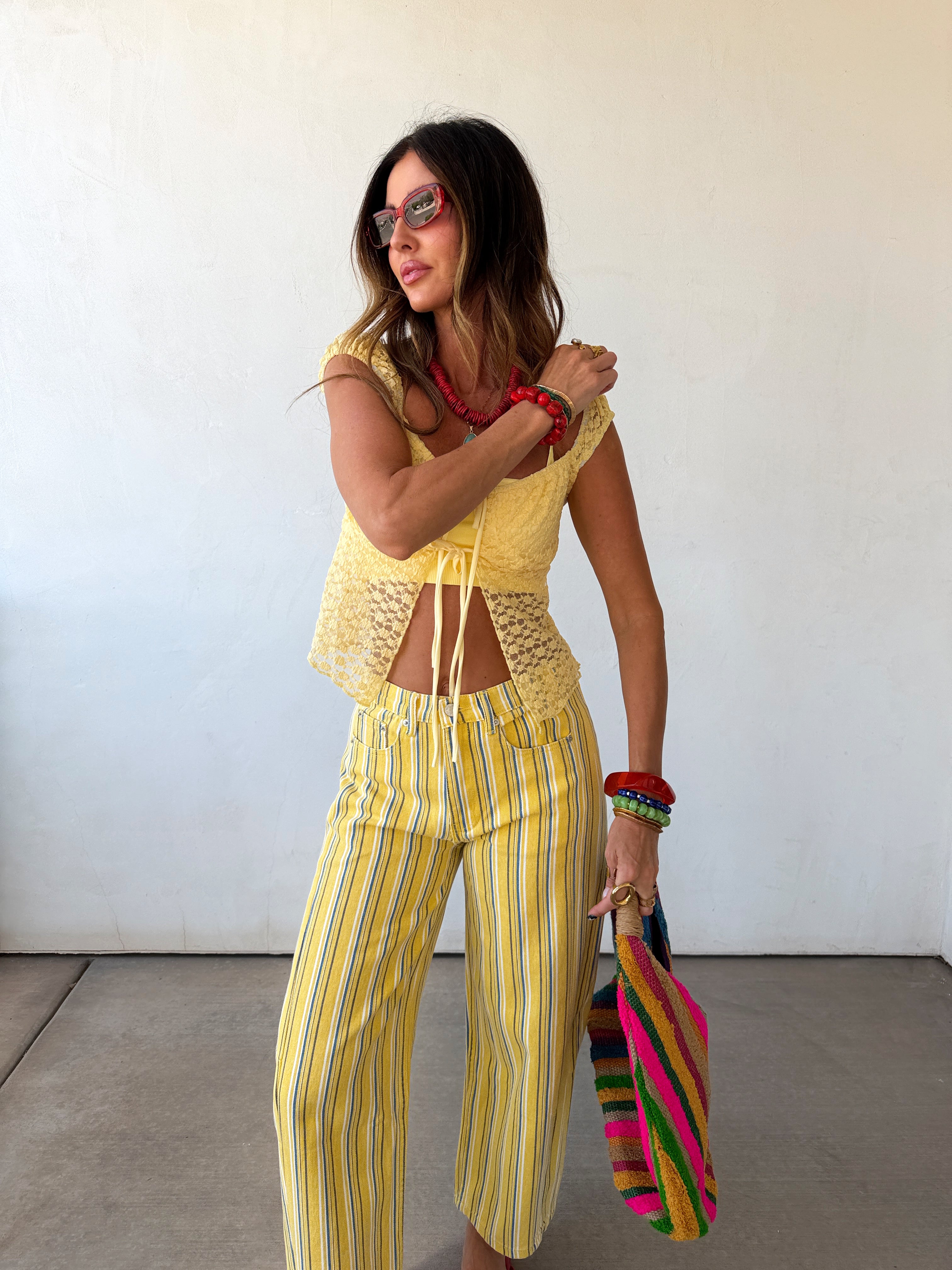Sorrento Stripe Barrel Jeans