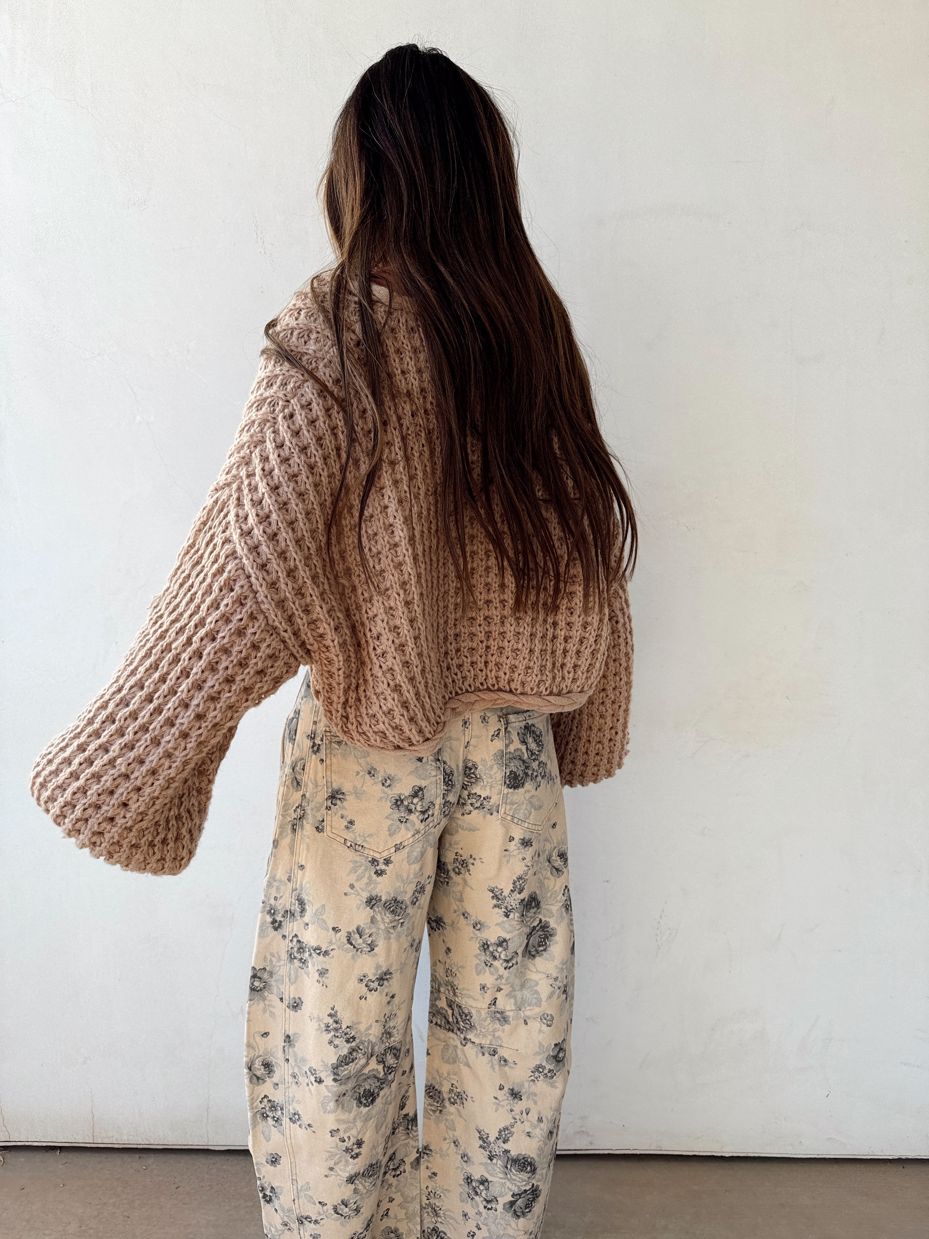 Winter Rose Barrel Jeans