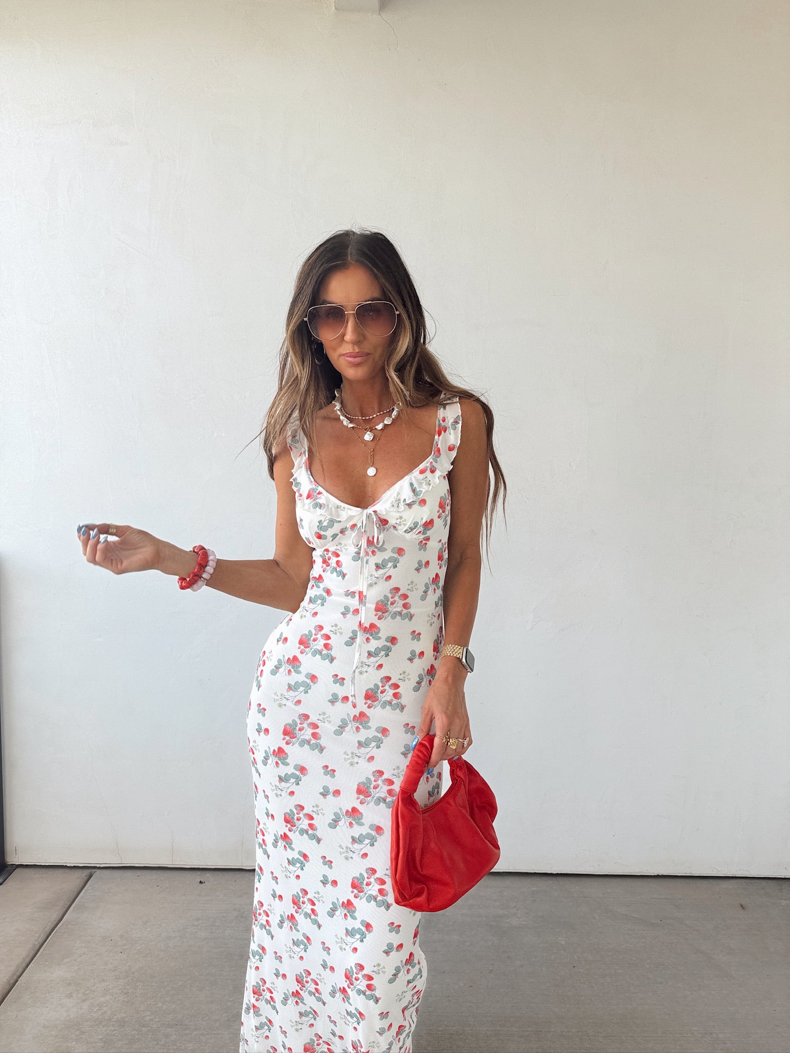 Strawberry Picking Maxi Dress