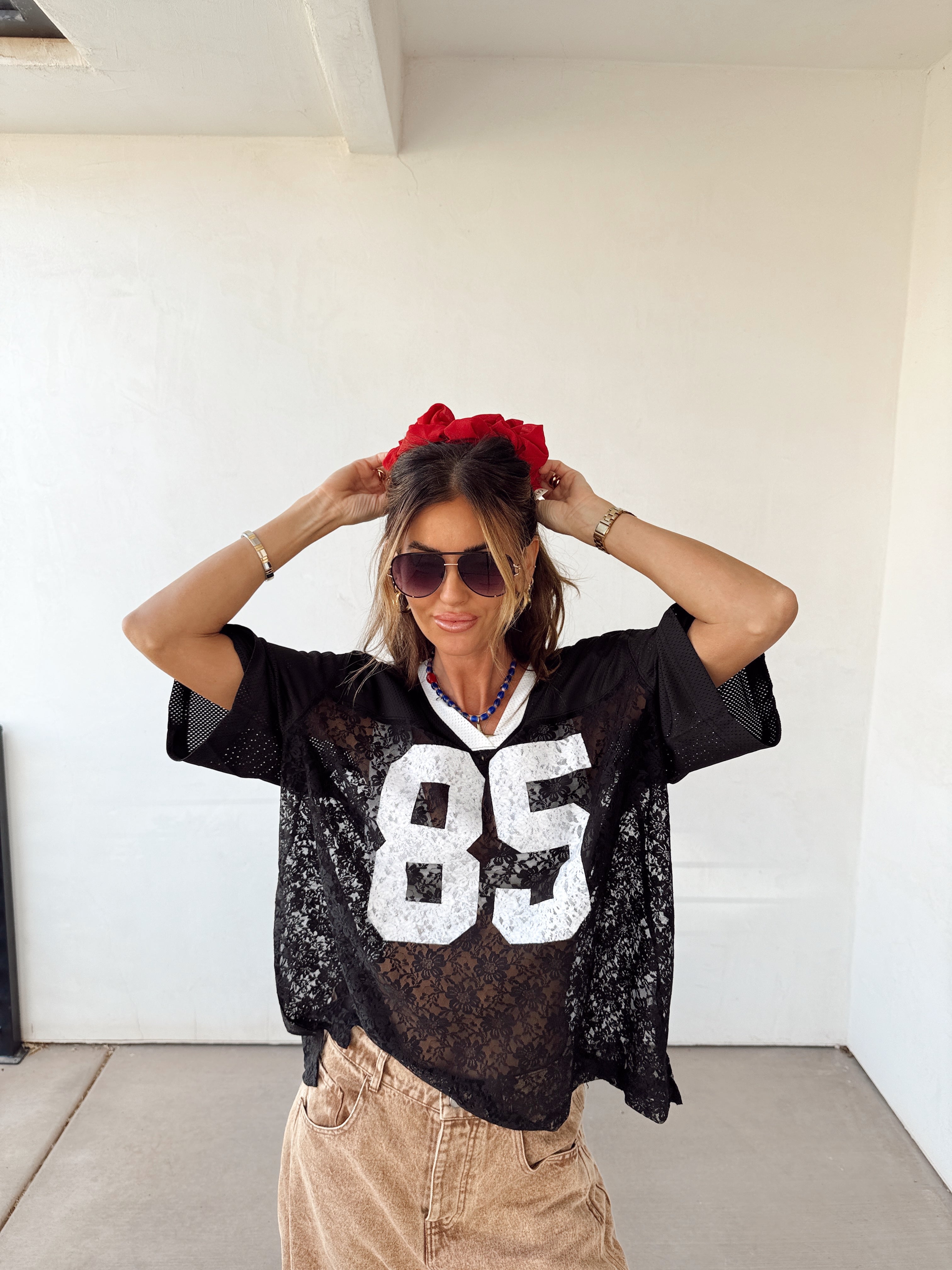 85 Jersey Top//Black