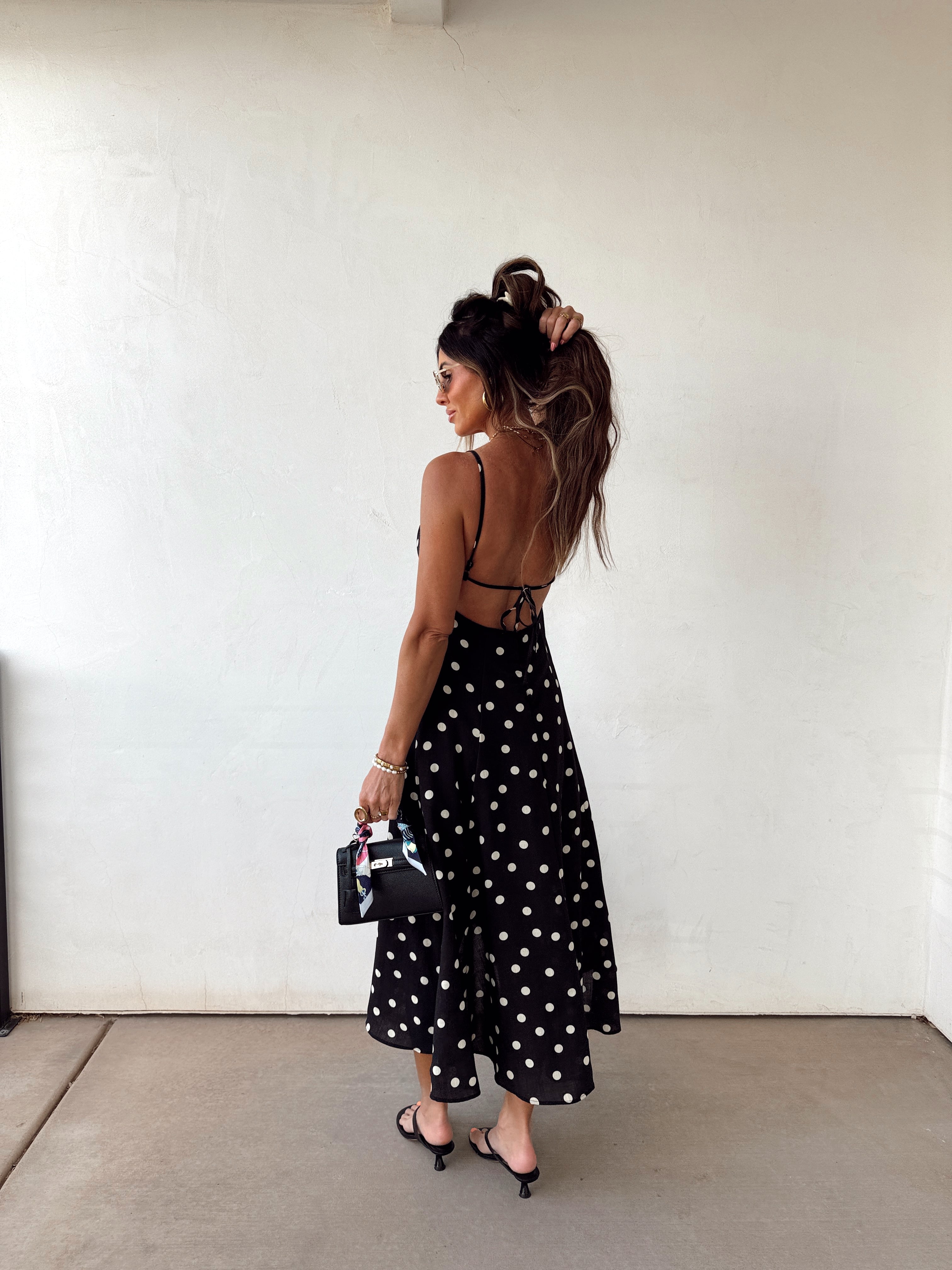 Midnight Polka Dress