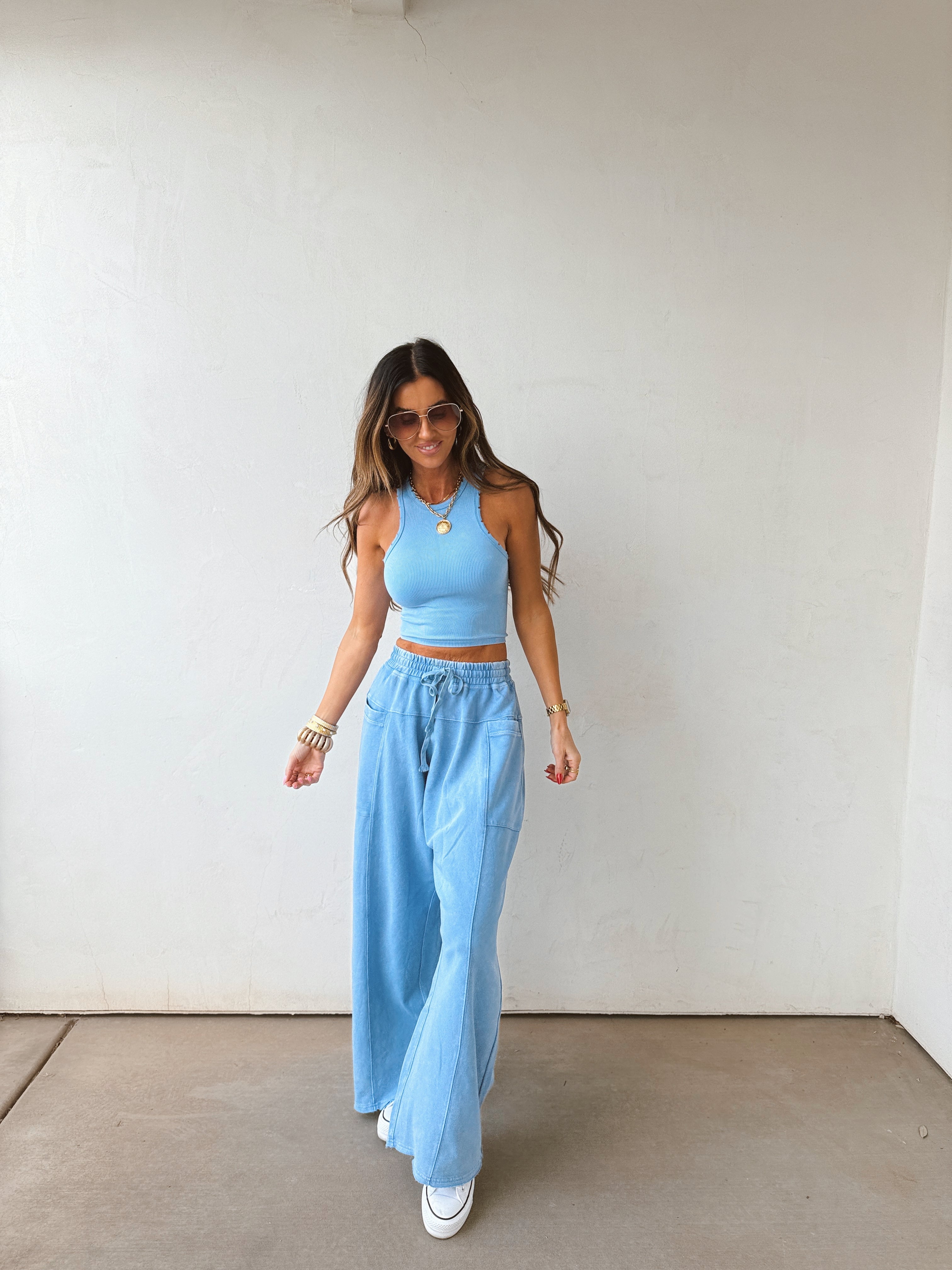 Cold Plunge Harem Pants//Blue