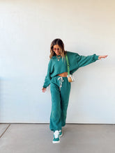 Load image into Gallery viewer, Varsity Sweat Set//Forest
