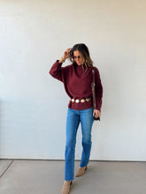Load image into Gallery viewer, Burgundy Moon Sweater
