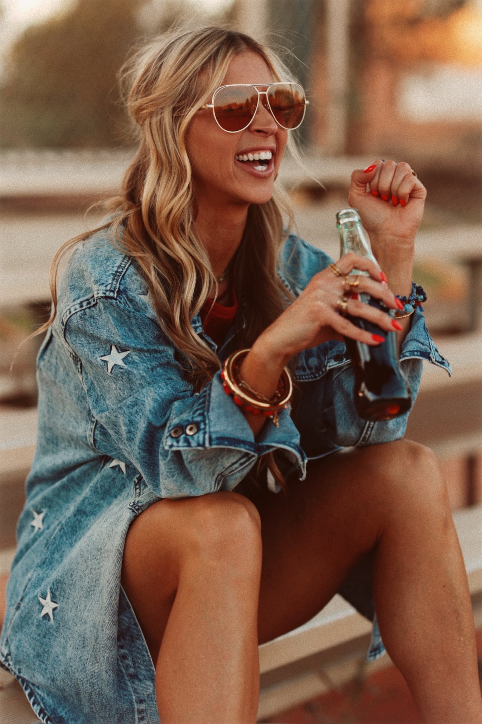 Milky Way Denim Shacket