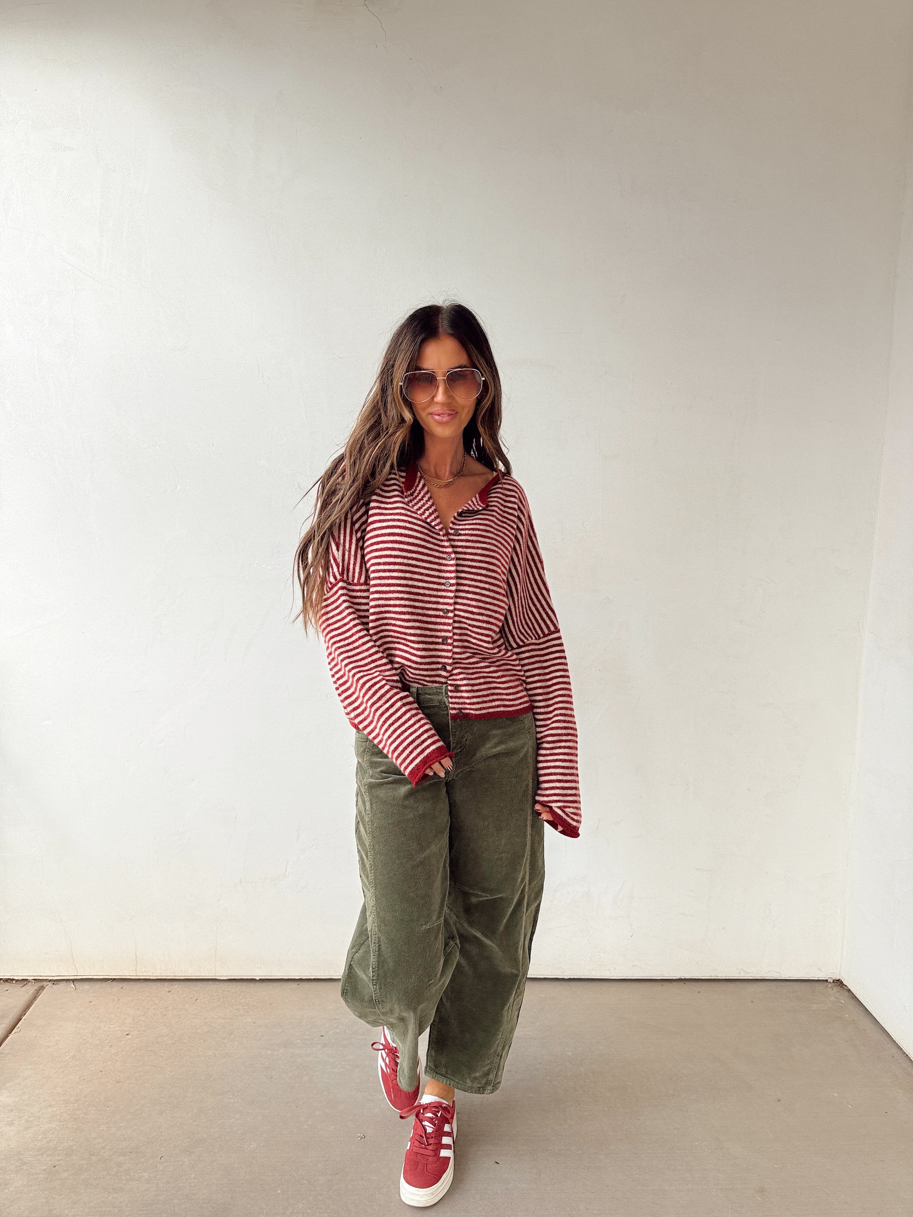 Holiday Stripes Sweater Cardigan