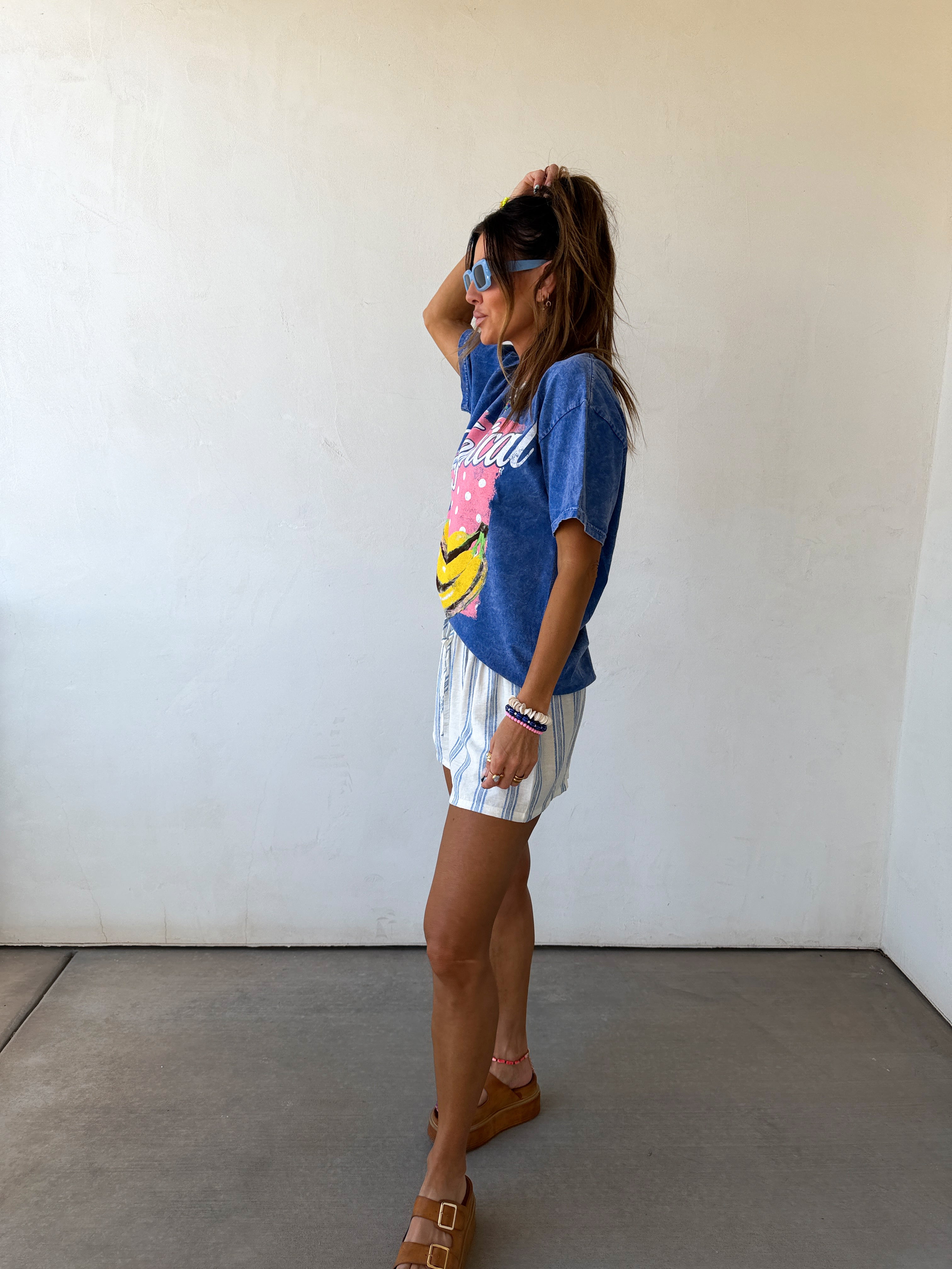 Saylor Stripe Linen Shorts
