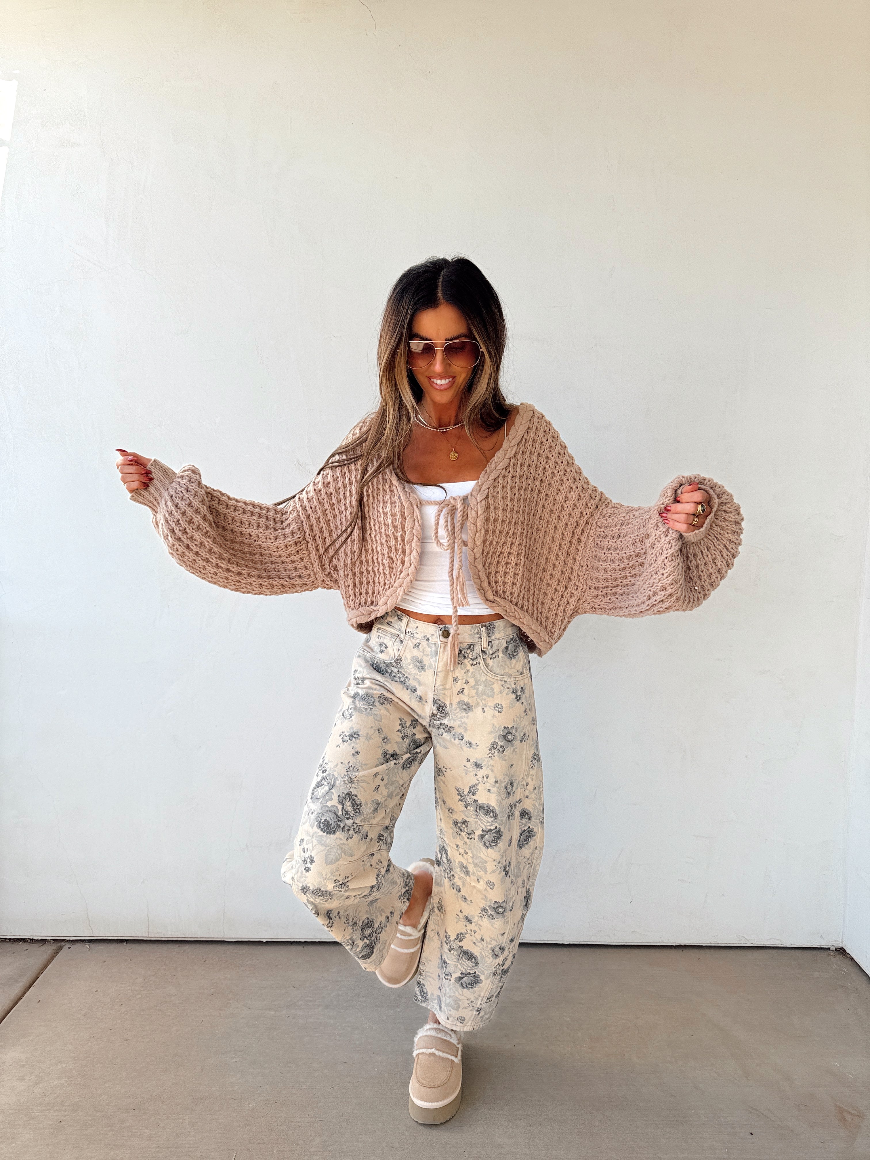 Winter Rose Barrel Jeans