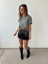Load image into Gallery viewer, Rilee Studded Suede Skort
