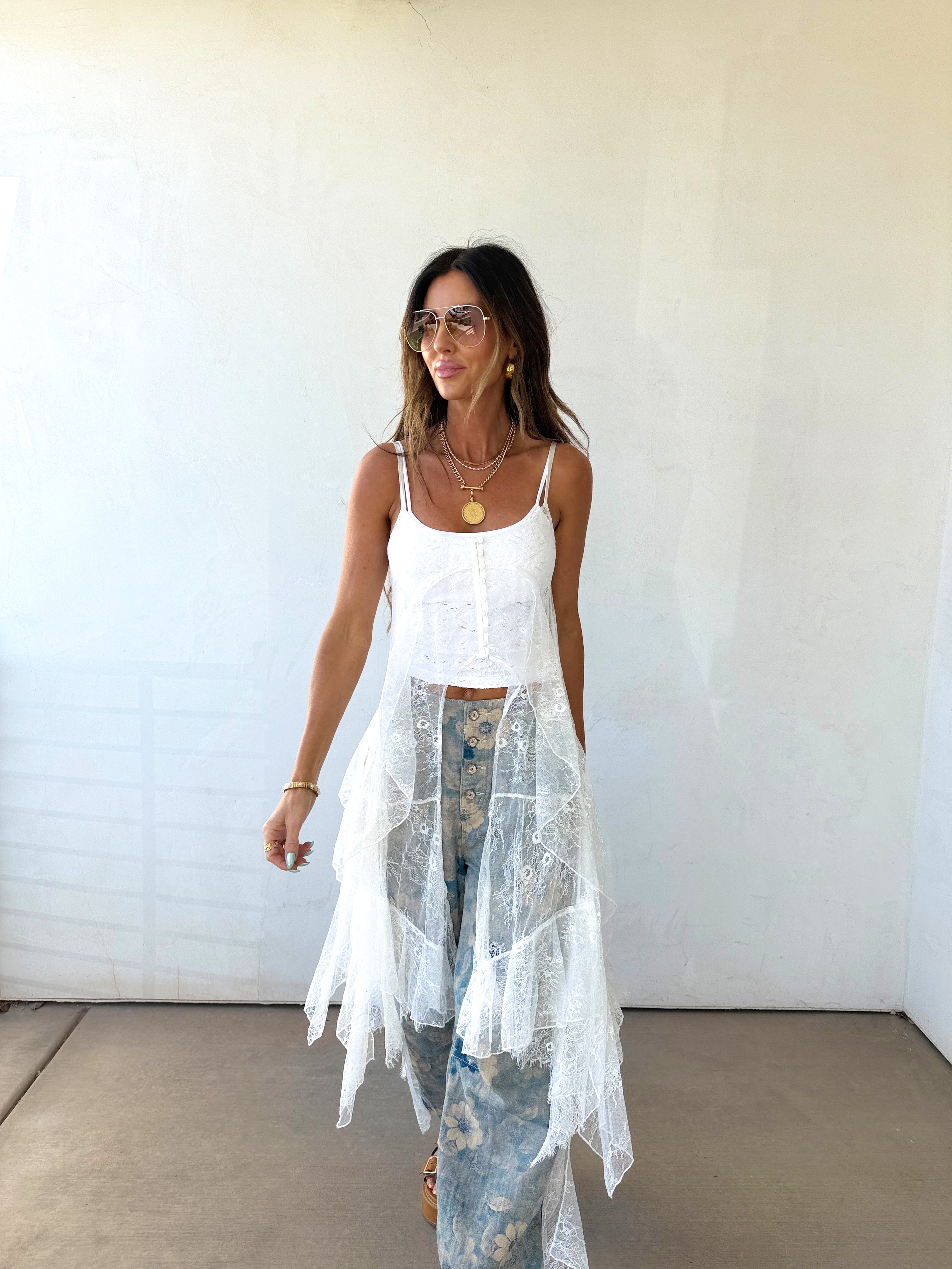 White Whisper Tank Duster