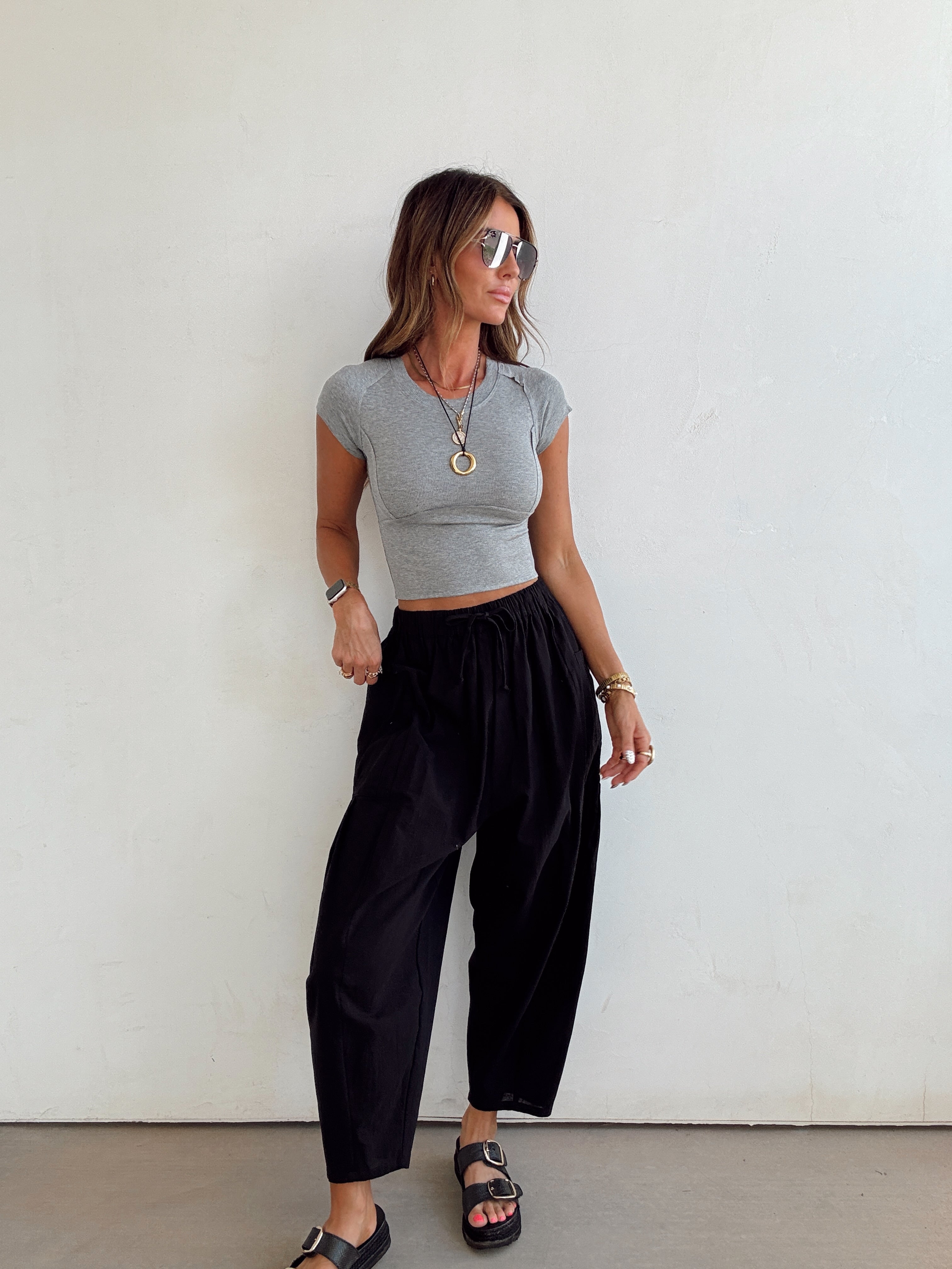 Hallie Top// Heather Gray