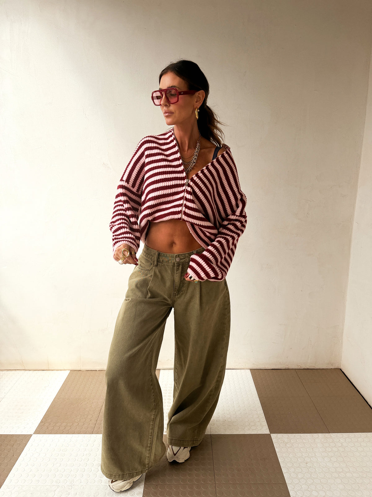 Zane Striped Zipup