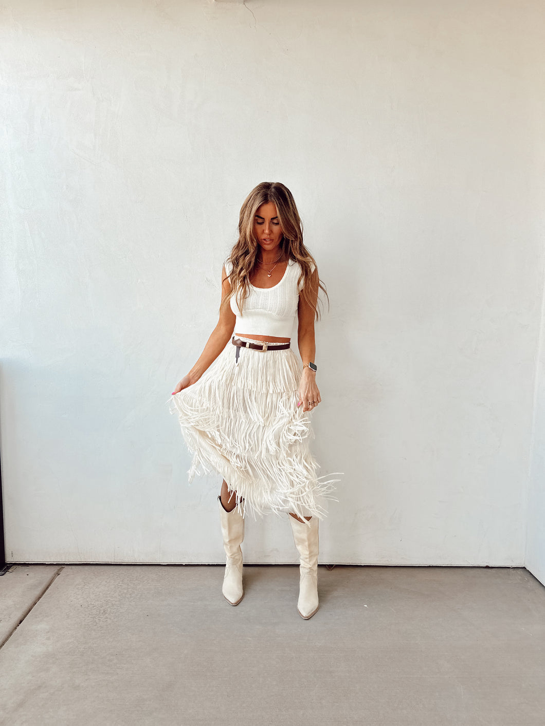 Rhymes with Fringe Skirt