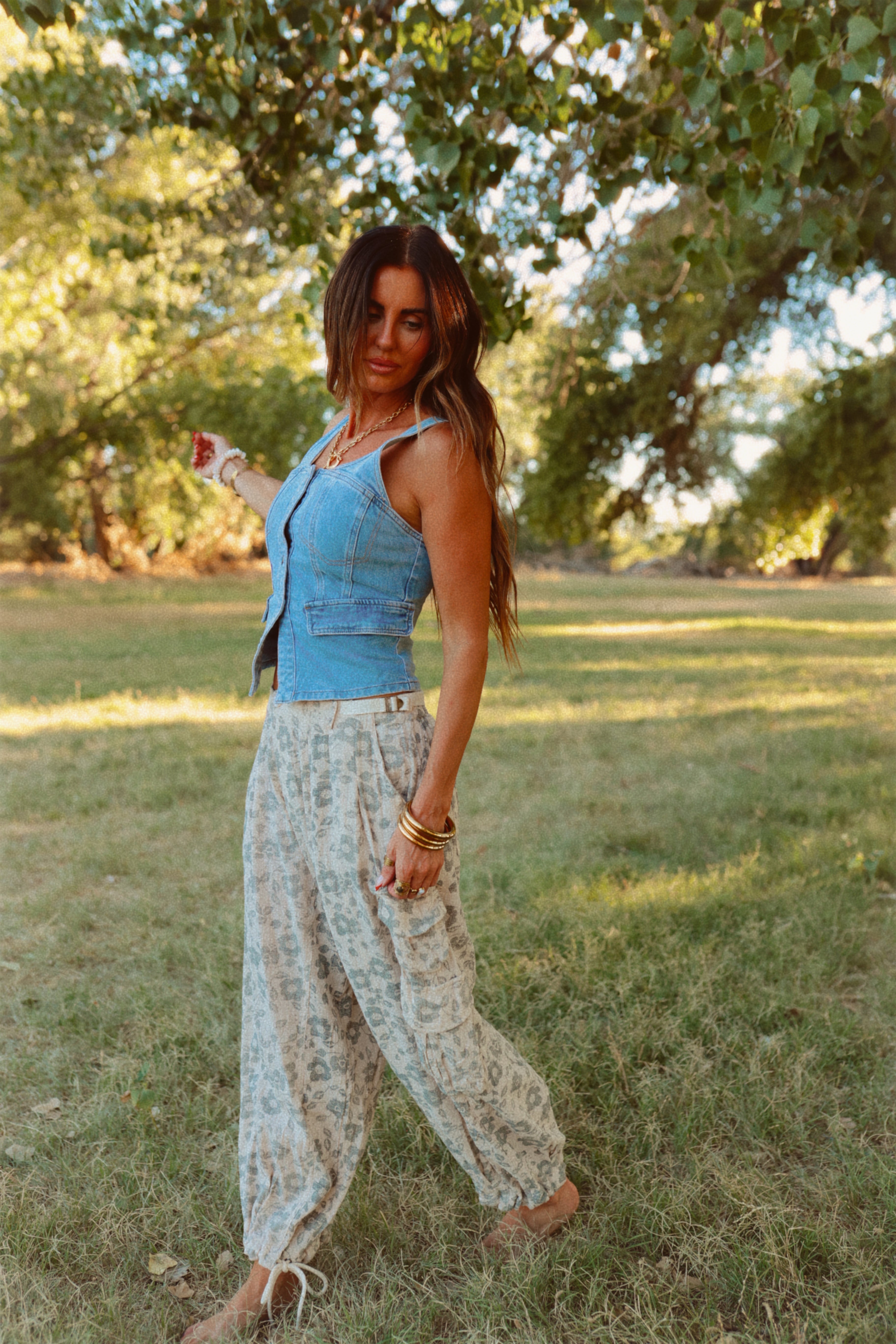 Stone Denim top