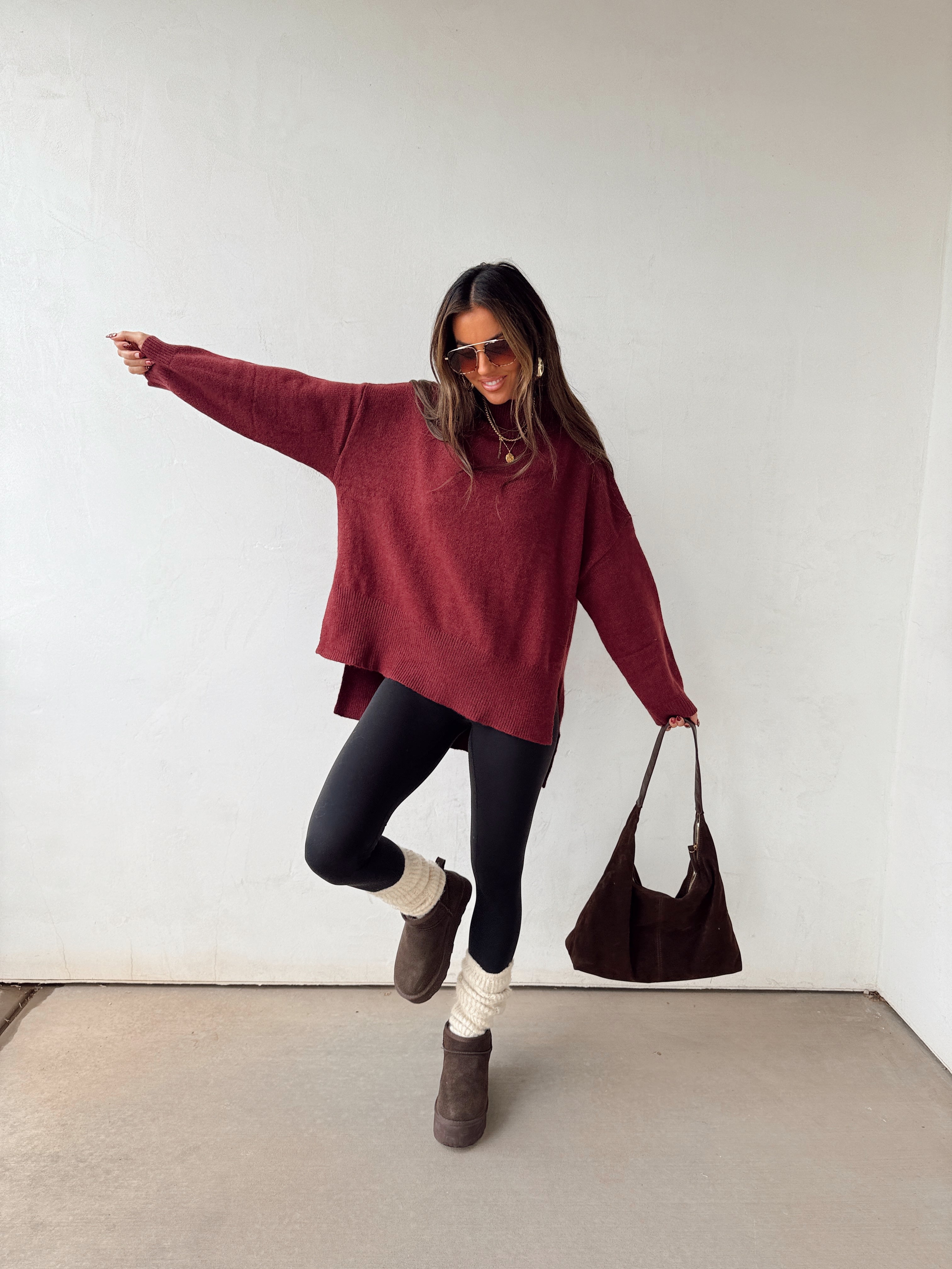 Burgundy Moon Sweater