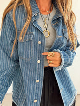 Load image into Gallery viewer, Cool And Collared Denim Jacket
