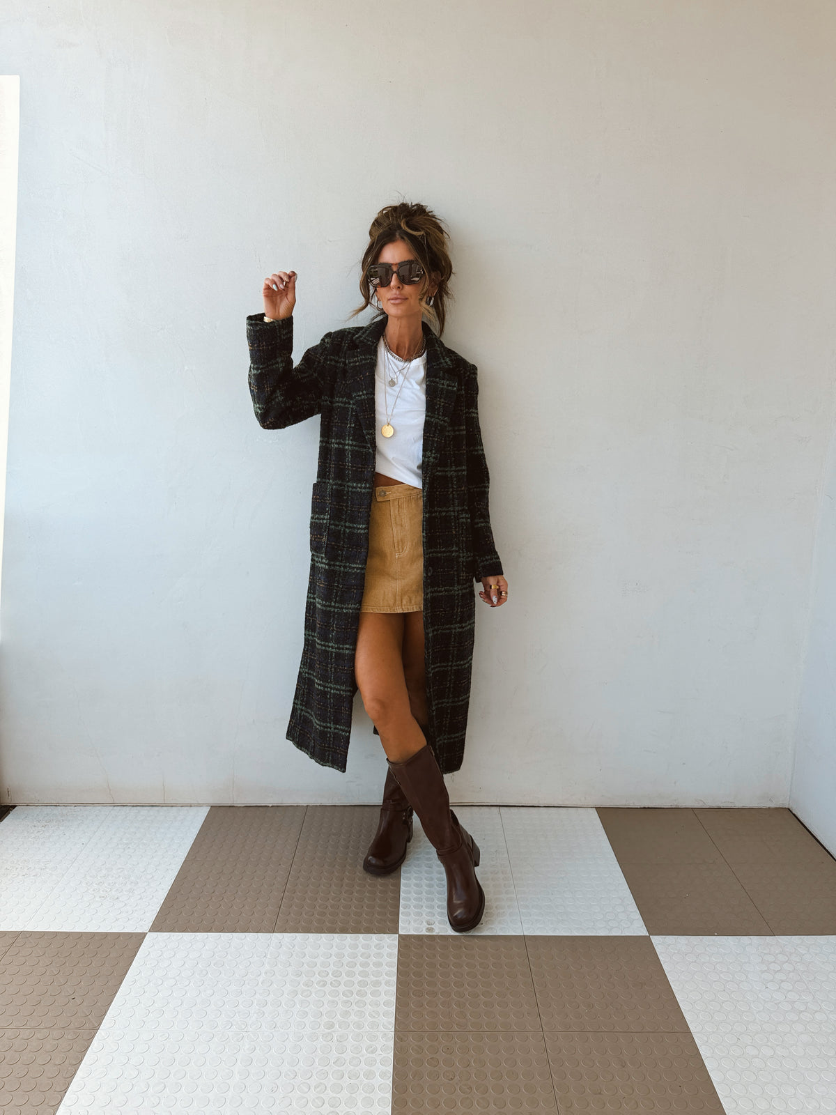 Highland Plaid Coat