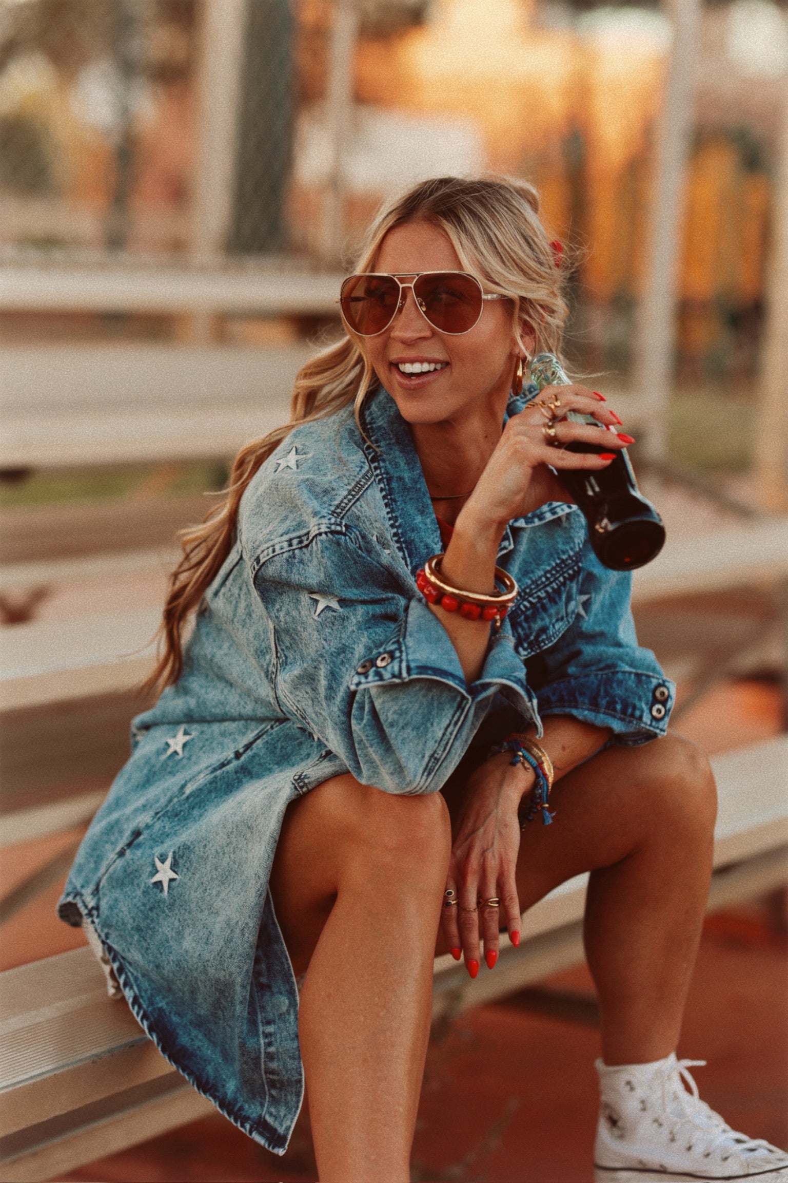 Milky Way Denim Shacket