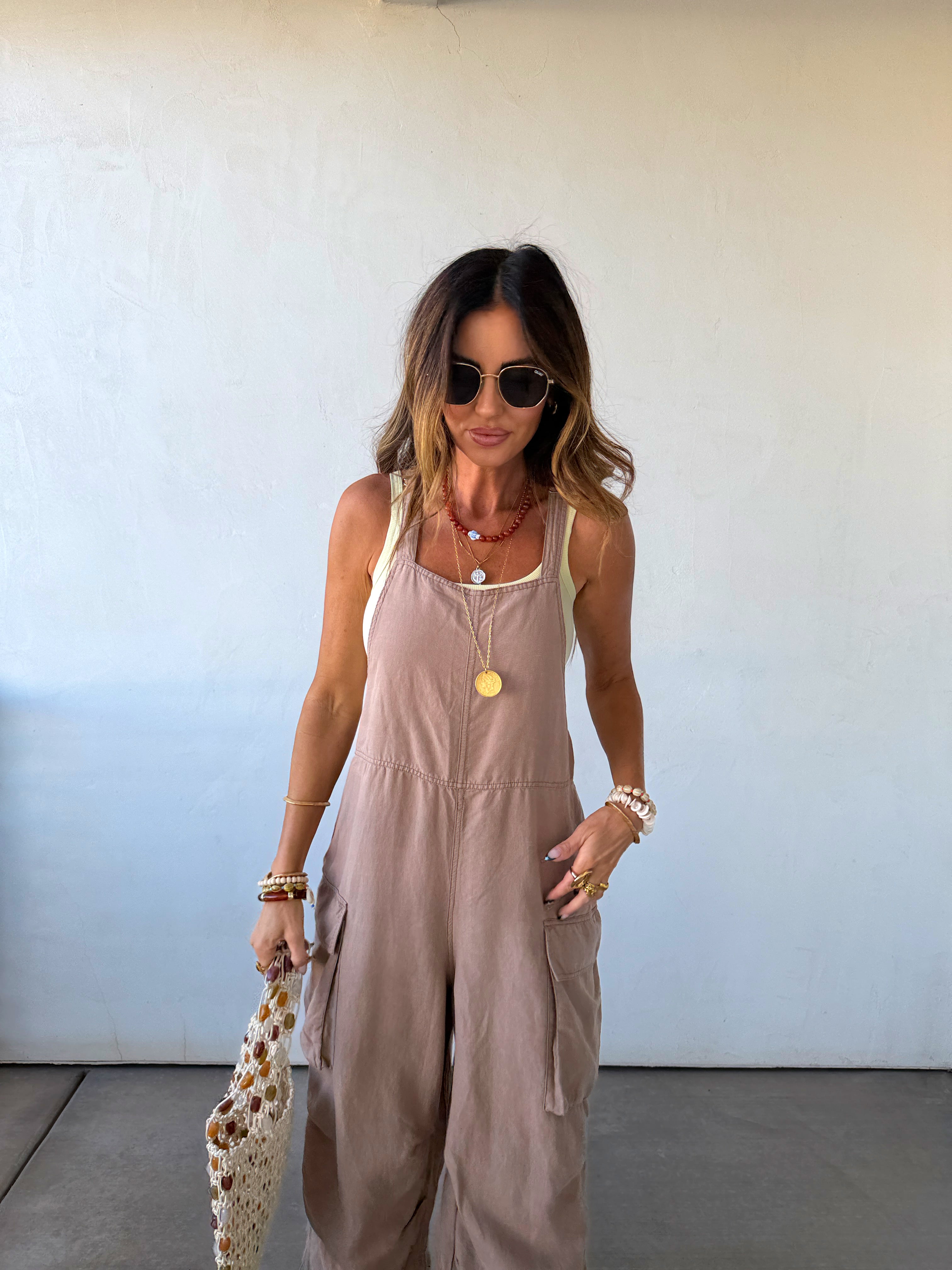 Cool-Girl Cargo Overalls