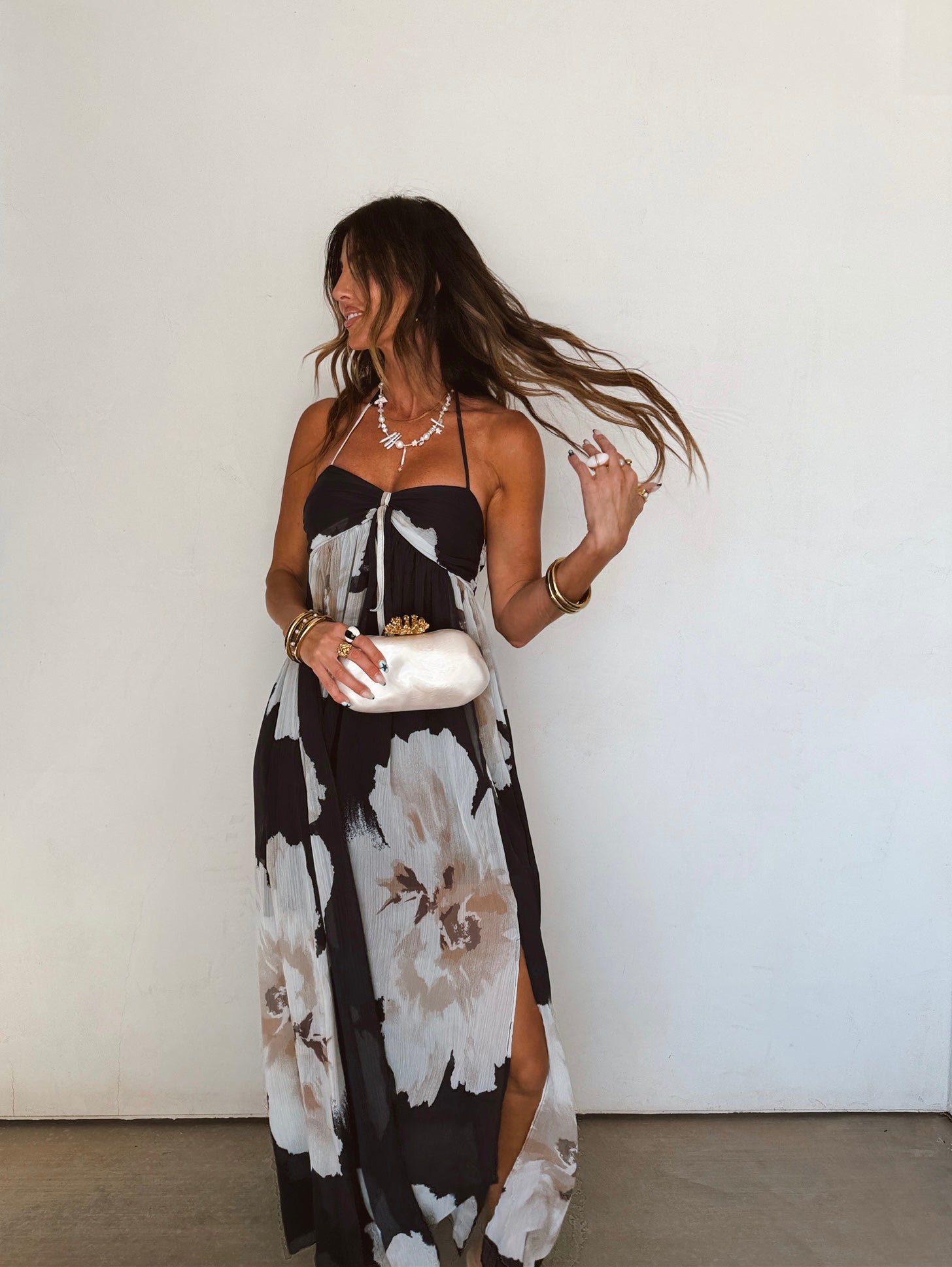 Shadow Bloom Maxi Dress