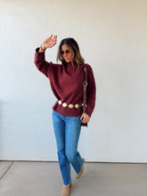 Load image into Gallery viewer, Burgundy Moon Sweater

