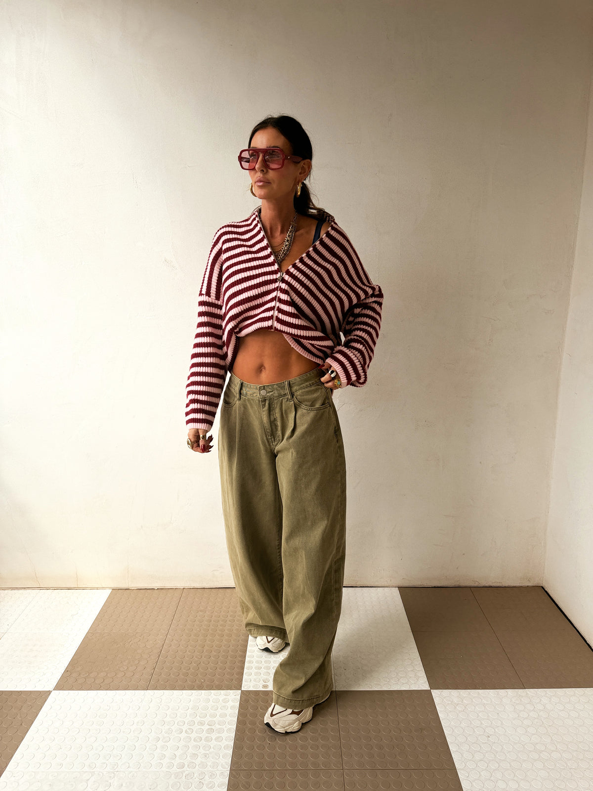 Zane Striped Zipup