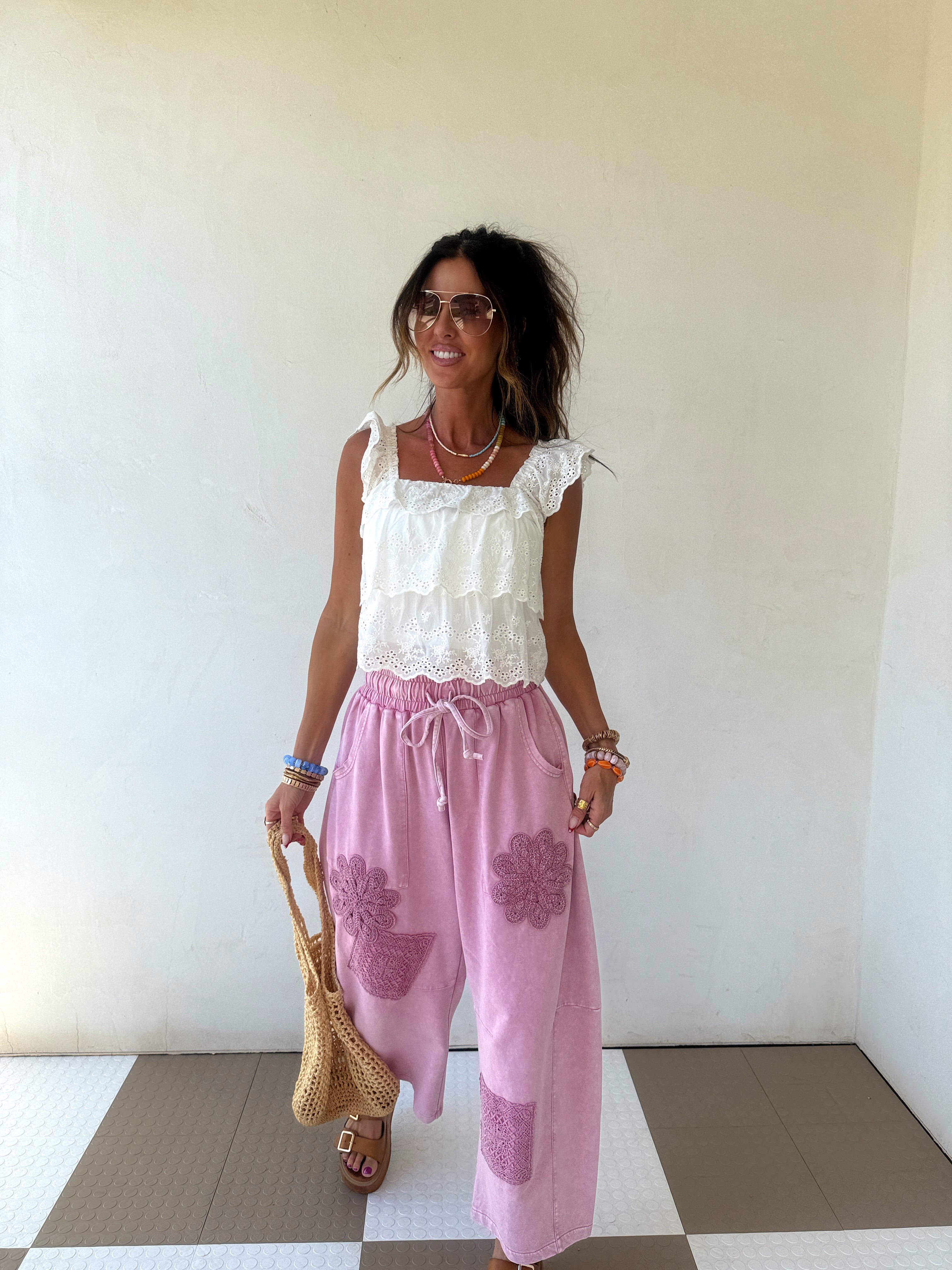 Flower Child Barrel Pants